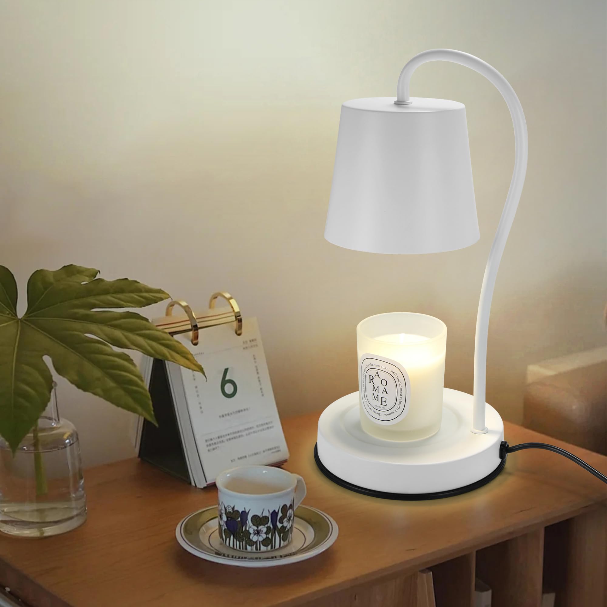 Dimmable Electric Candle Warmer Lamp with Timer - 2 Bulbs Included | Scented Wax Melter for Home, Office & Bedroom Decor | Perfect Aromatic Gift for Women, Mom & Friends | Creates Cozy Ambiance for Relaxation, Meditation & Romantic Nights