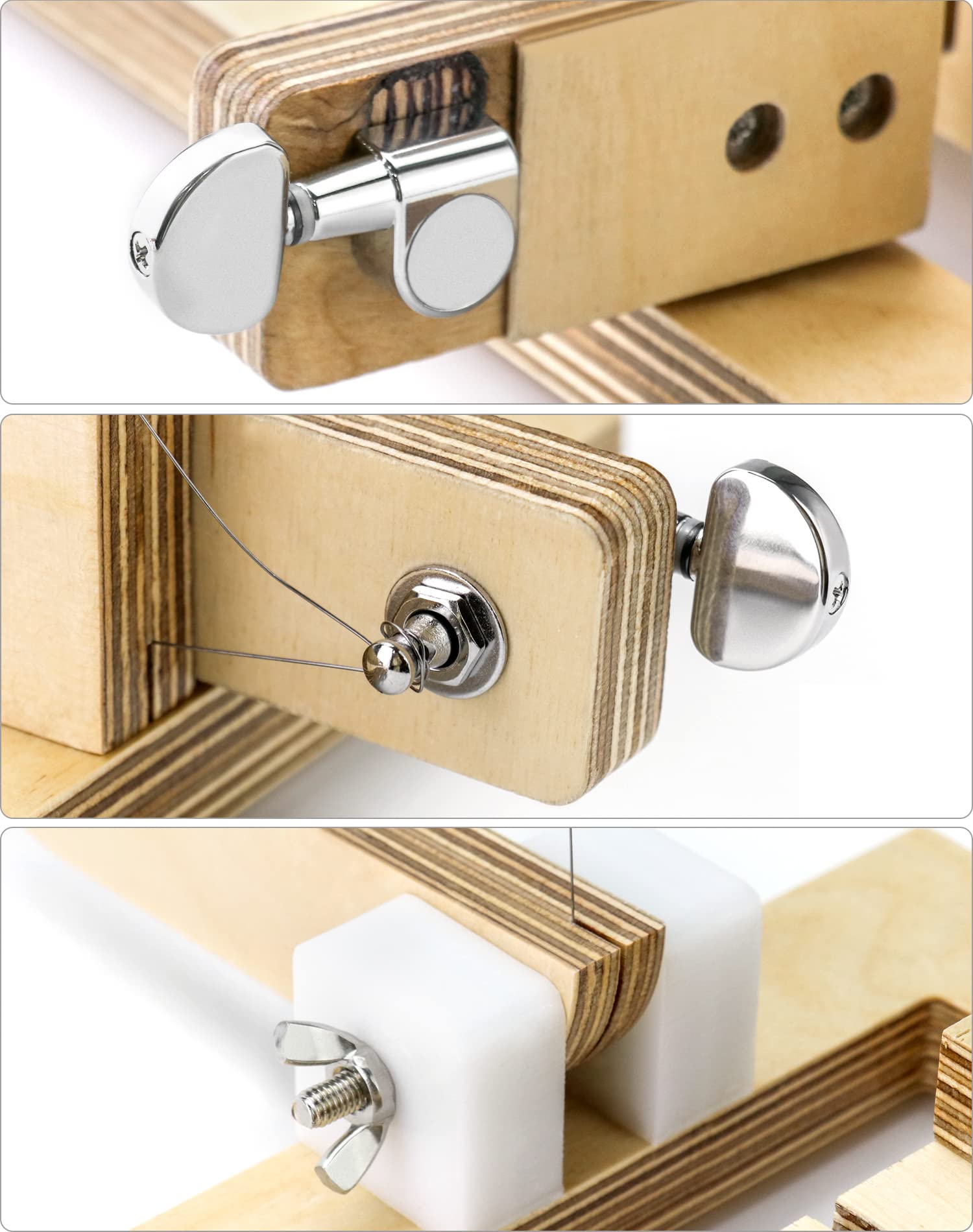QWORK Adjustable Wooden Single Wire Soap Cutter for Handmade Soap Making, DIY Soap Slicer for Candles, Cheese & Wax Trimming - Perfect for Home Crafting & DIY Projects (1 Pack)