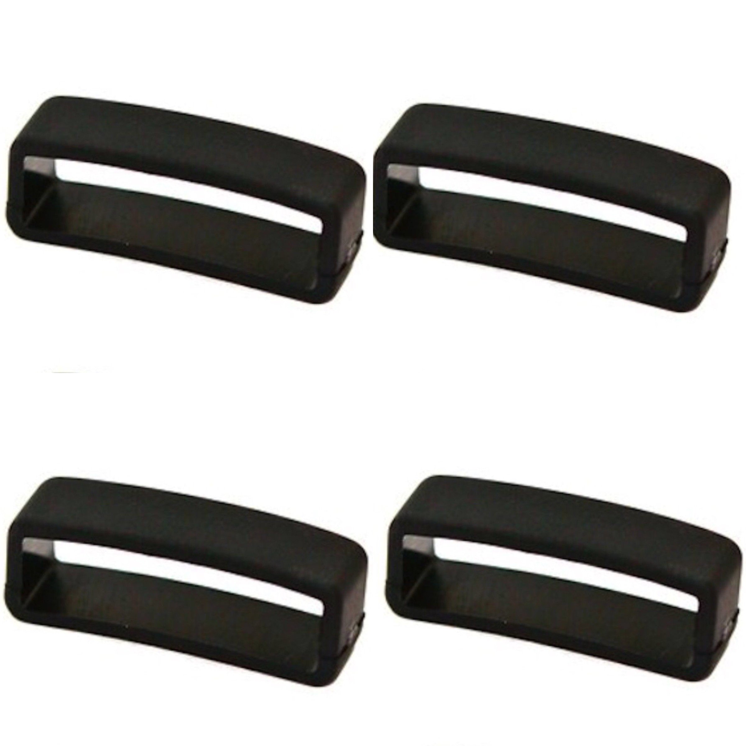 4-Pack 24MM Black Rubber Watch Band Replacement Straps - Compatible with CUIR DE LYON Watches - Durable & Comfortable for Everyday Wear, Sports & Outdoor Activities