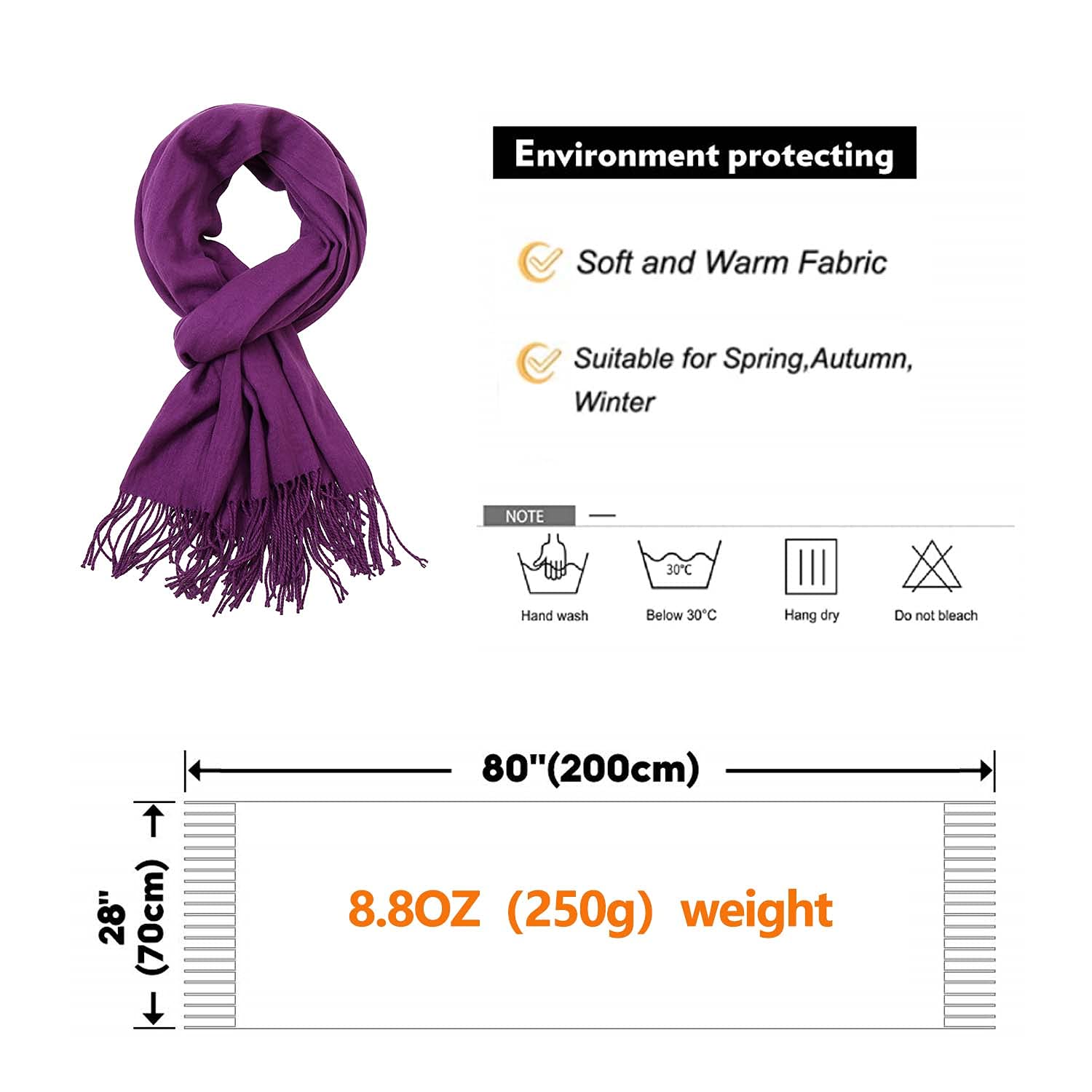 Luxury Pashmina Shawl Wraps for Women - Extra Large Soft Winter Scarf, Elegant Evening Shawl for Dresses & Wedding Accessories - Perfect for Formal Events, Parties & Cold Weather