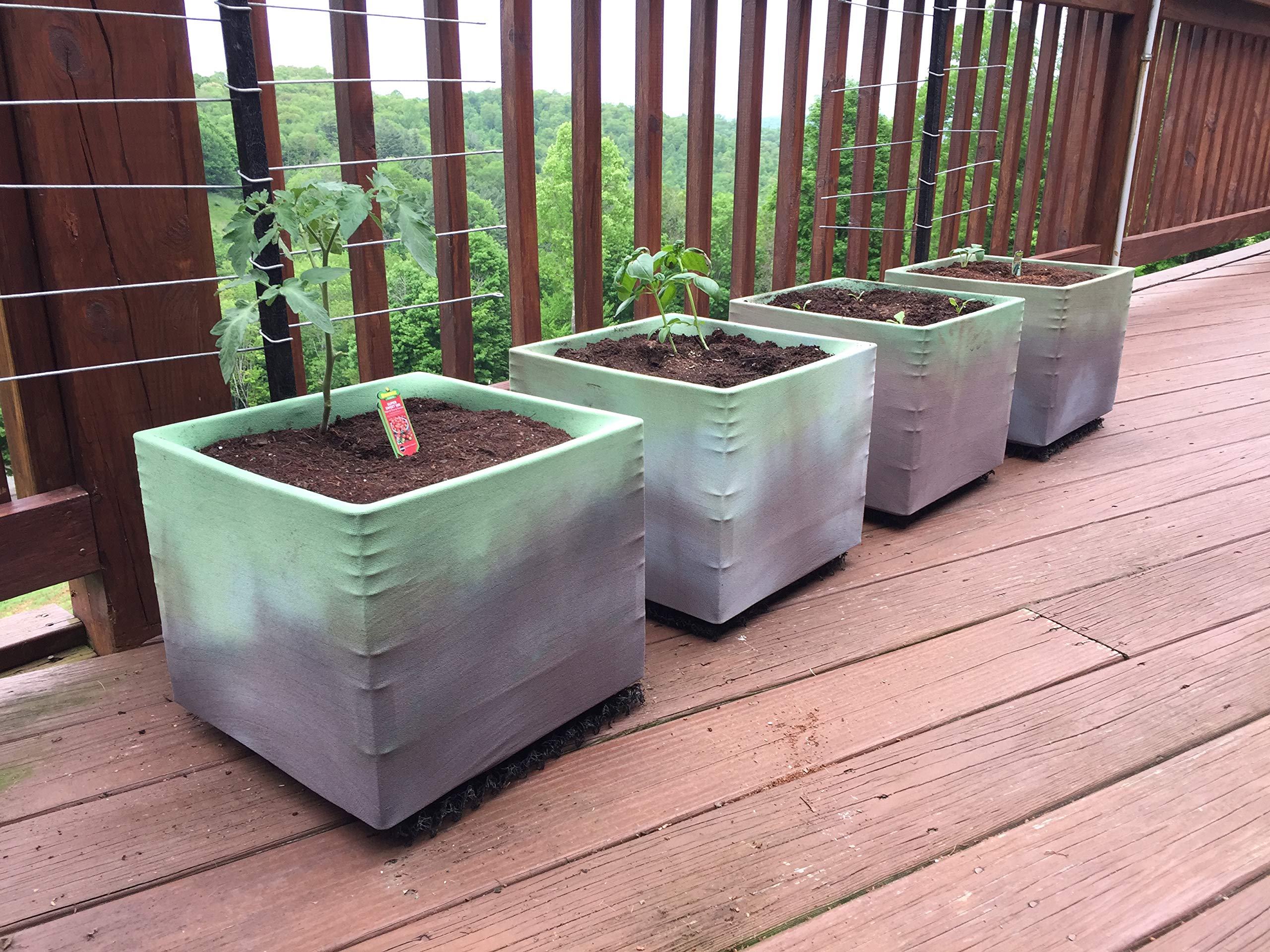 4 Pack Stretch Grow Fabric - Convert Milk Crate into Versatile Planter for Vegetables, Herbs & Flowers | Customizable Color | Indoor/Outdoor Gardening Solution