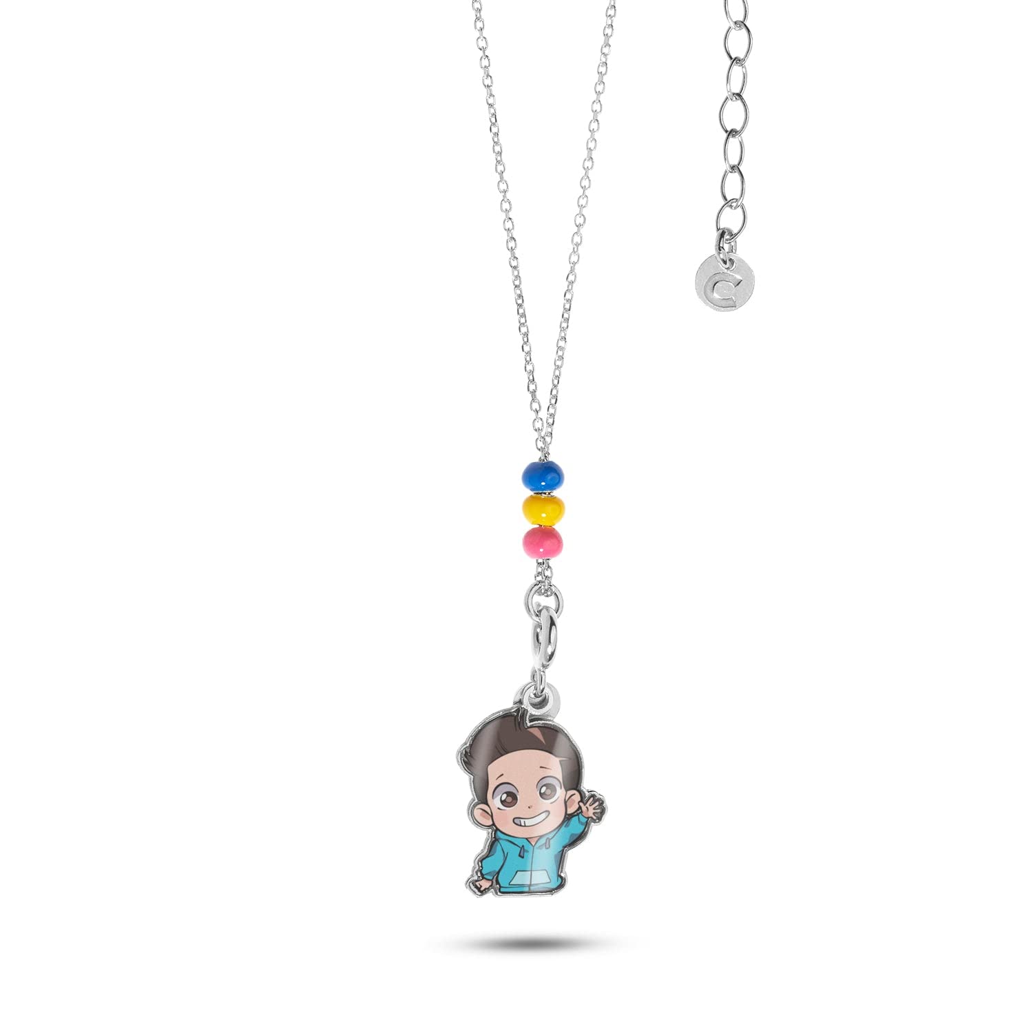 ME CONTRO TE Silver Charm Necklace - Elegant Italian Jewelry for Women, Perfect for Gifts, Parties & Everyday Wear