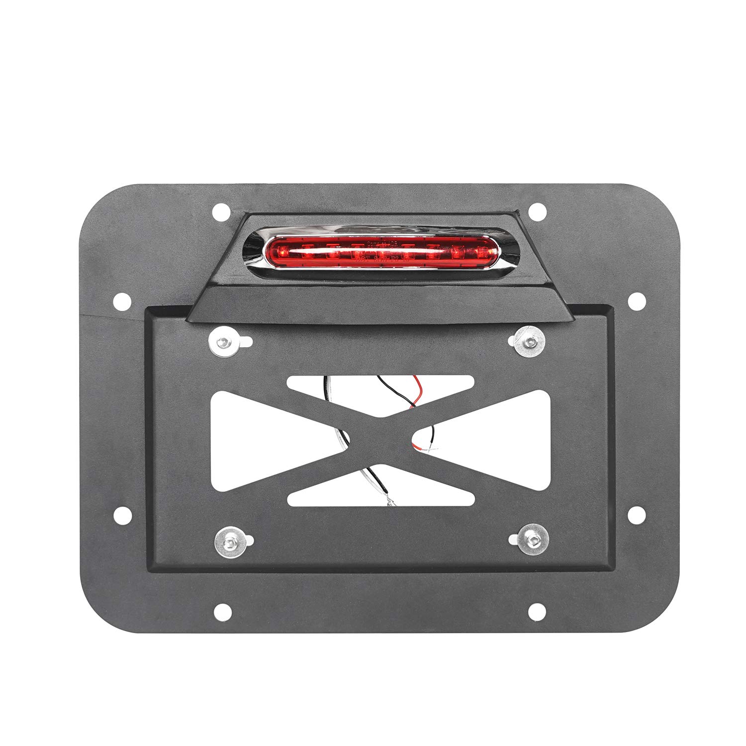 Wrangler Spare Tire Delete Kit with License Plate Relocation & LED Light - Compatible with Jeep Wrangler JK & Unlimited 2007-2018 | Off-Road Accessories for Rear Bumper Customization