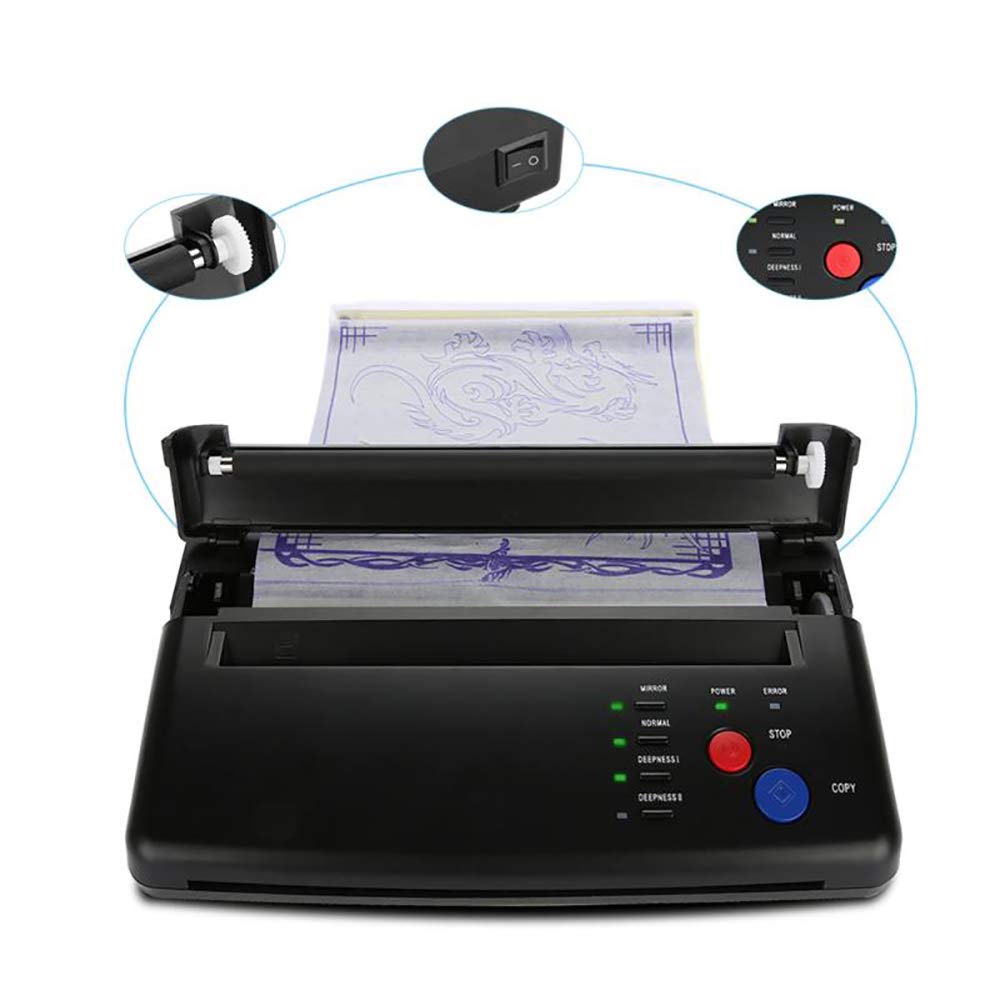 LeTkingok Professional Tattoo Transfer Machine - Thermal Stencil Printer for Tattoo Artists, Permanent Makeup & Body Art | Create Custom Tattoo Designs on Transfer Paper | Perfect for Tattoo Studios, PMU Clinics & Home Use