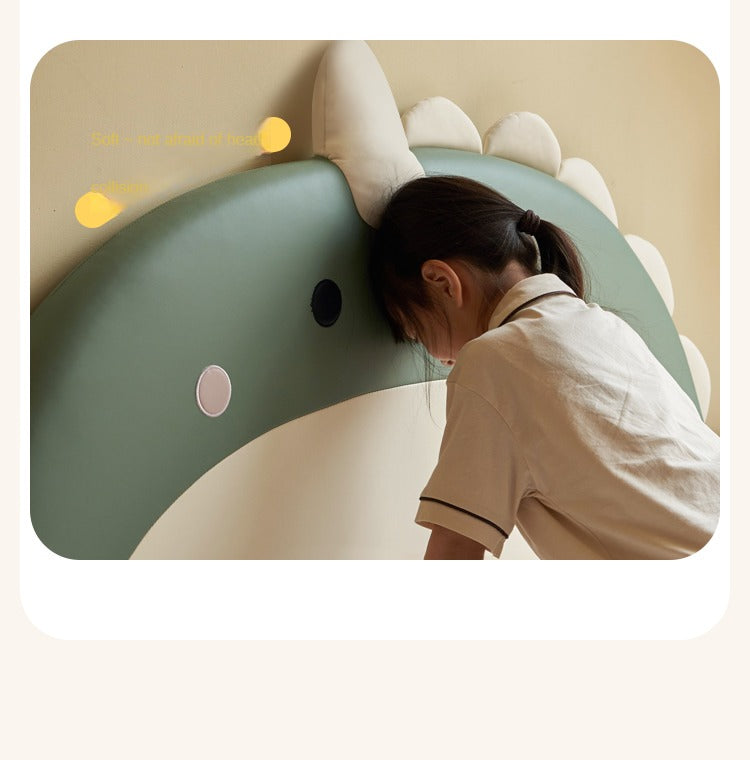 Organic Leather Kids Dinosaur Bed - Cartoon Themed Toddler Bed for Boys & Girls | Perfect for Nursery, Bedroom Decor and Playroom Fun