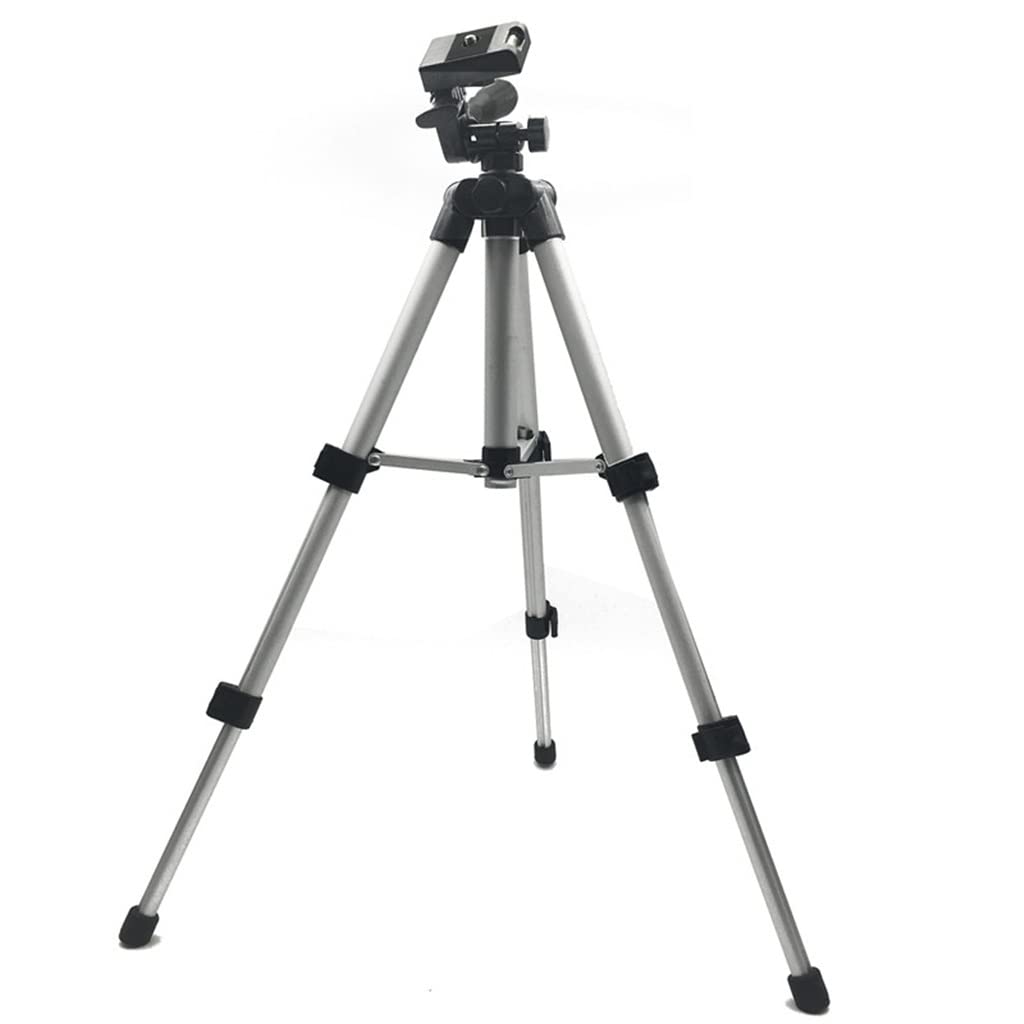 Professional 360° Fluid Head Aluminum Tripod Stand with Phone Holder - Foldable, Universal Size, Silver - Perfect for DSLR Cameras, Smartphones, and Video Shooting
