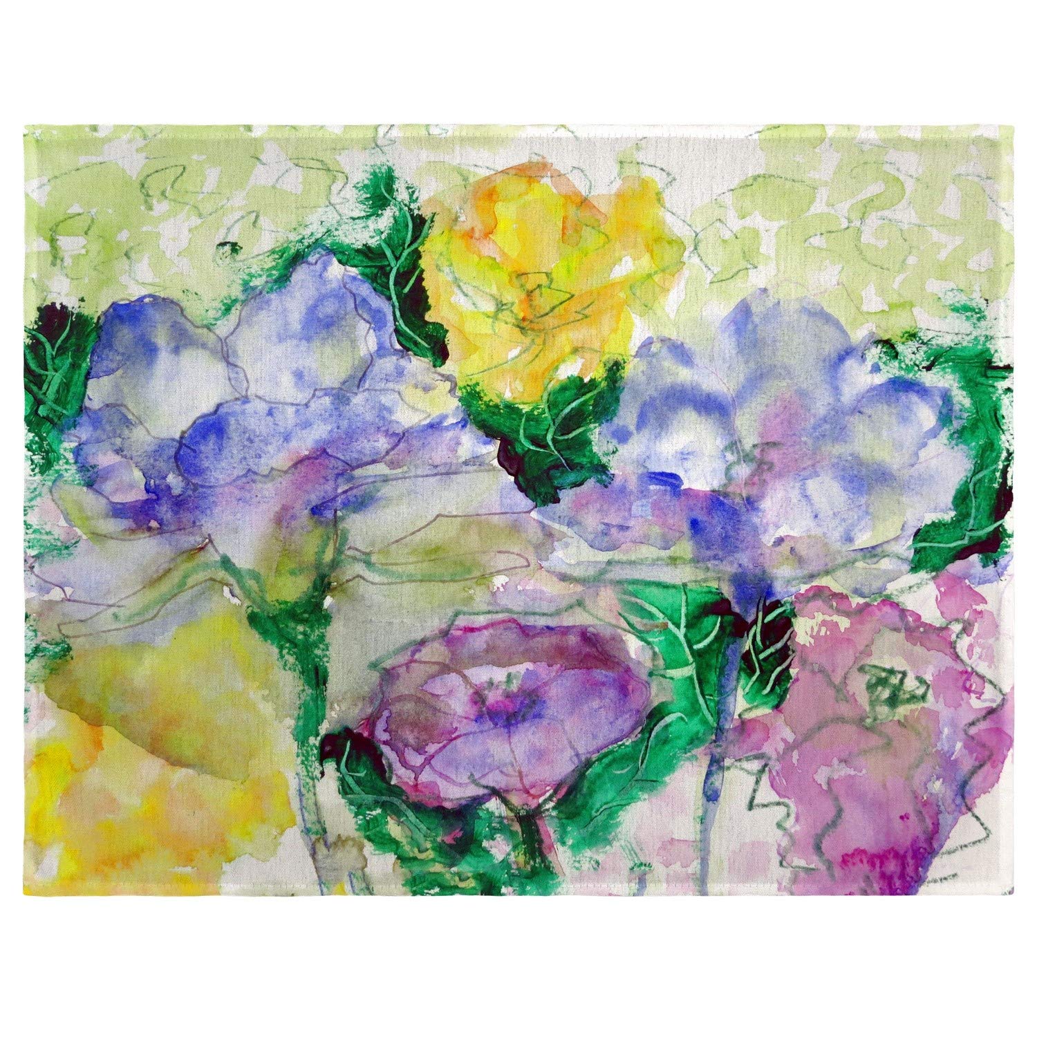 Betsy Drake Watercolor Floral Garden Placemats Set of 4 - Elegant Table Mats for Spring Dining, Brunch, and Home Decor