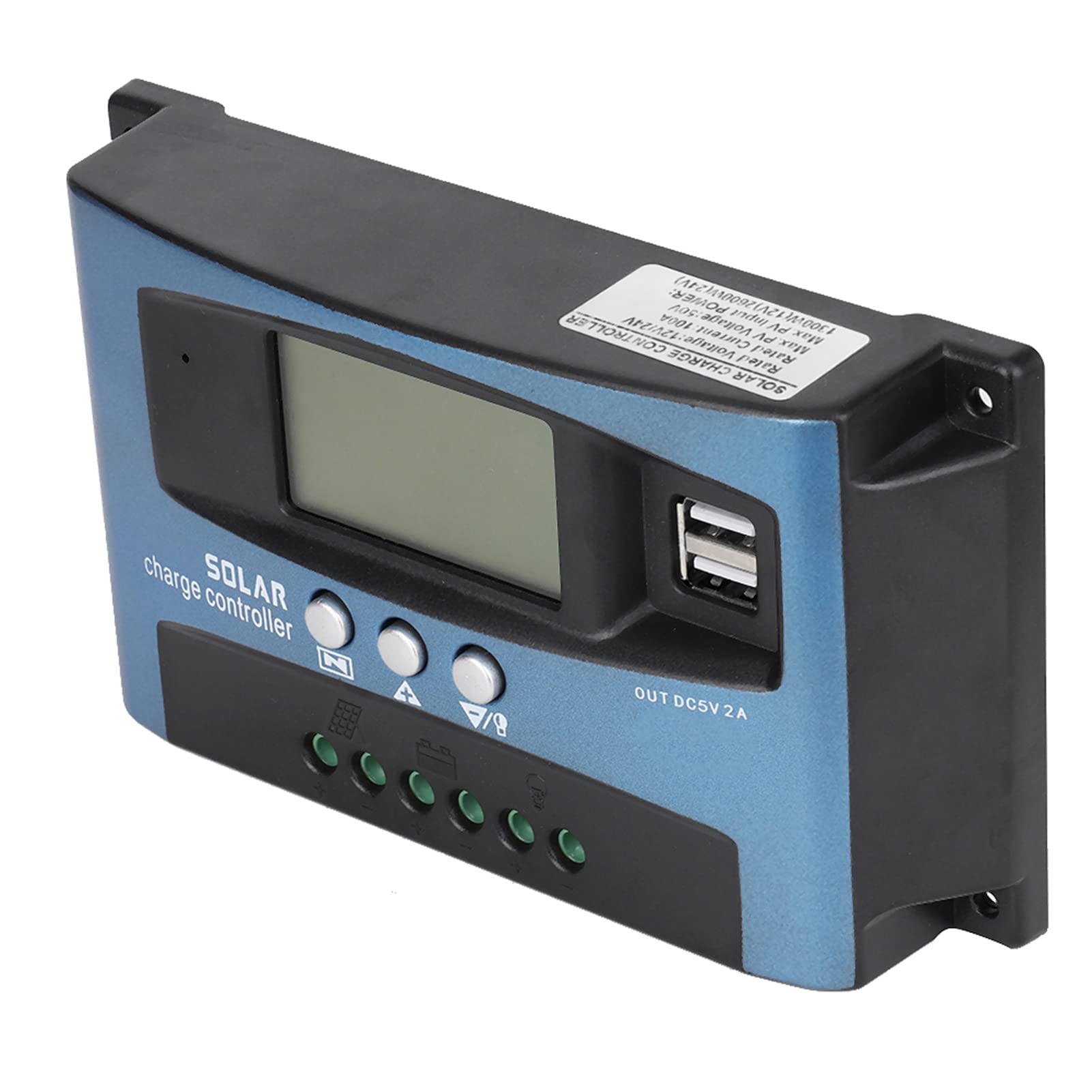 40A MPPT Solar Charge Controller with LED Display & Dual USB Ports - 12V/24V Regulator for Efficient Solar Panel Charging - Perfect for RV, Marine, Off-Grid & Home Solar Systems
