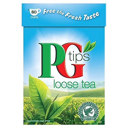 PG Tips Loose Black Tea 250g (80 Cups) | Premium British Tea Leaves for Hot & Iced Tea | Perfect for Morning Brew, Afternoon Tea & Office Use