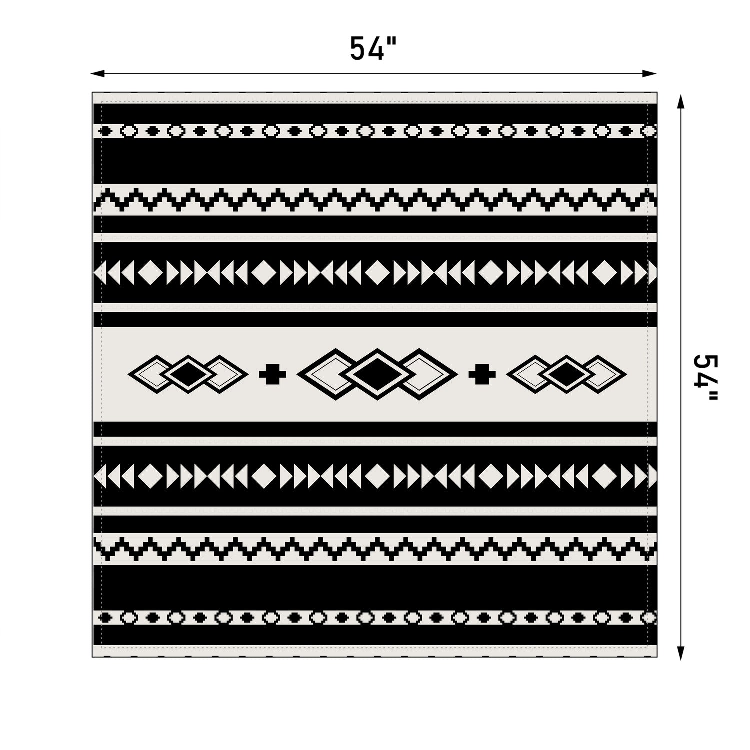 Southwestern Boho Tablecloth - Stylish Polyester Table Cover for Dining, Kitchen, and Outdoor Picnics
