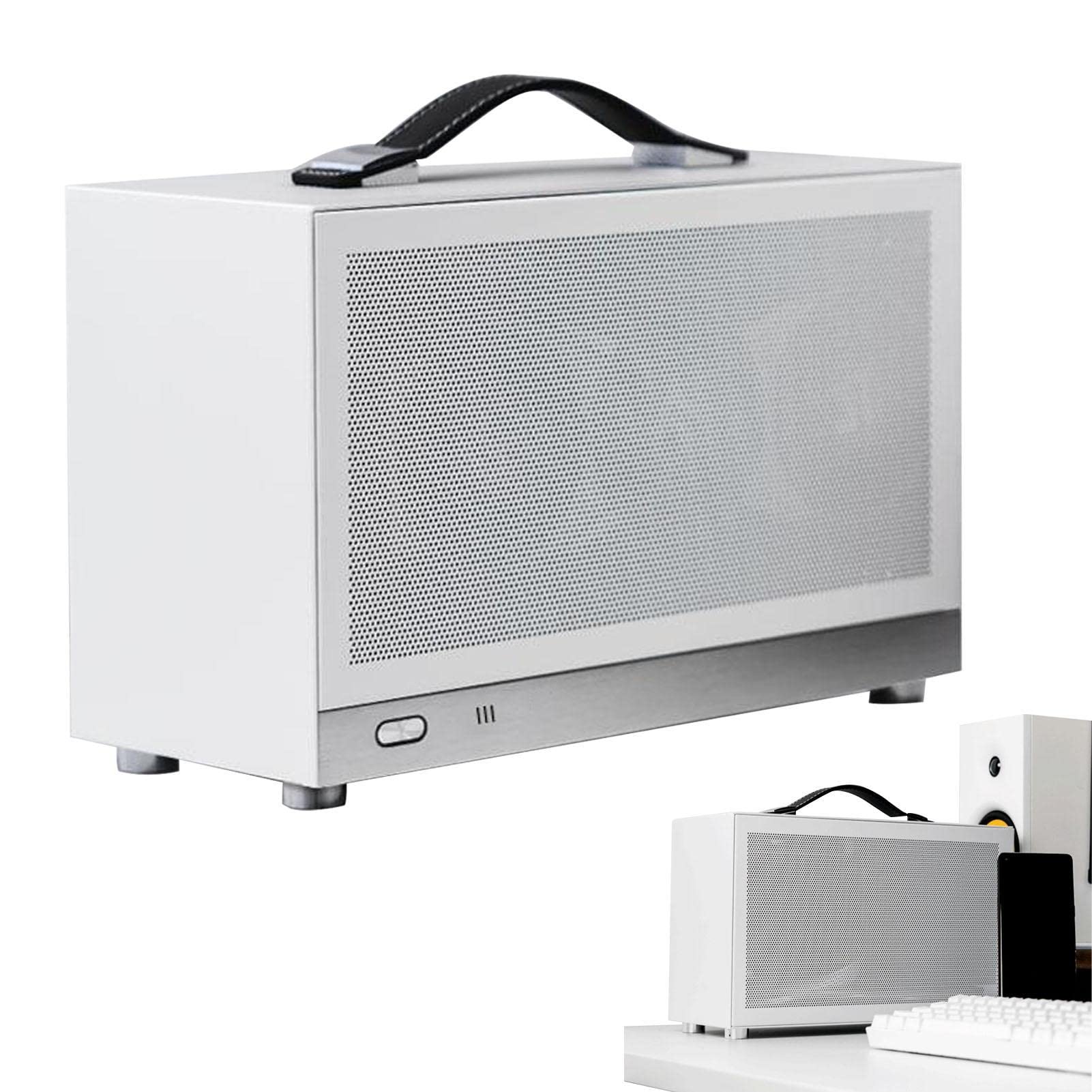 Fowybe ITX PC Case - Mini Slim Portable Computer Chassis with Thickened Design | Perfect for Compact Gaming Rigs, Home Theater PCs & Space-Saving Desktop Builds