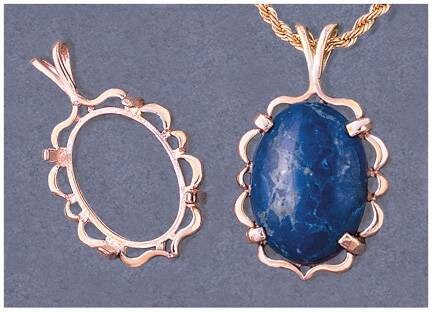 Premium 18x13mm (40x30mm) Oval Cabochon Pendant Setting - Solid Sterling Silver or 14K Gold - Handcrafted in USA - Perfect for Jewelry Making, DIY Necklaces & Gemstone Settings