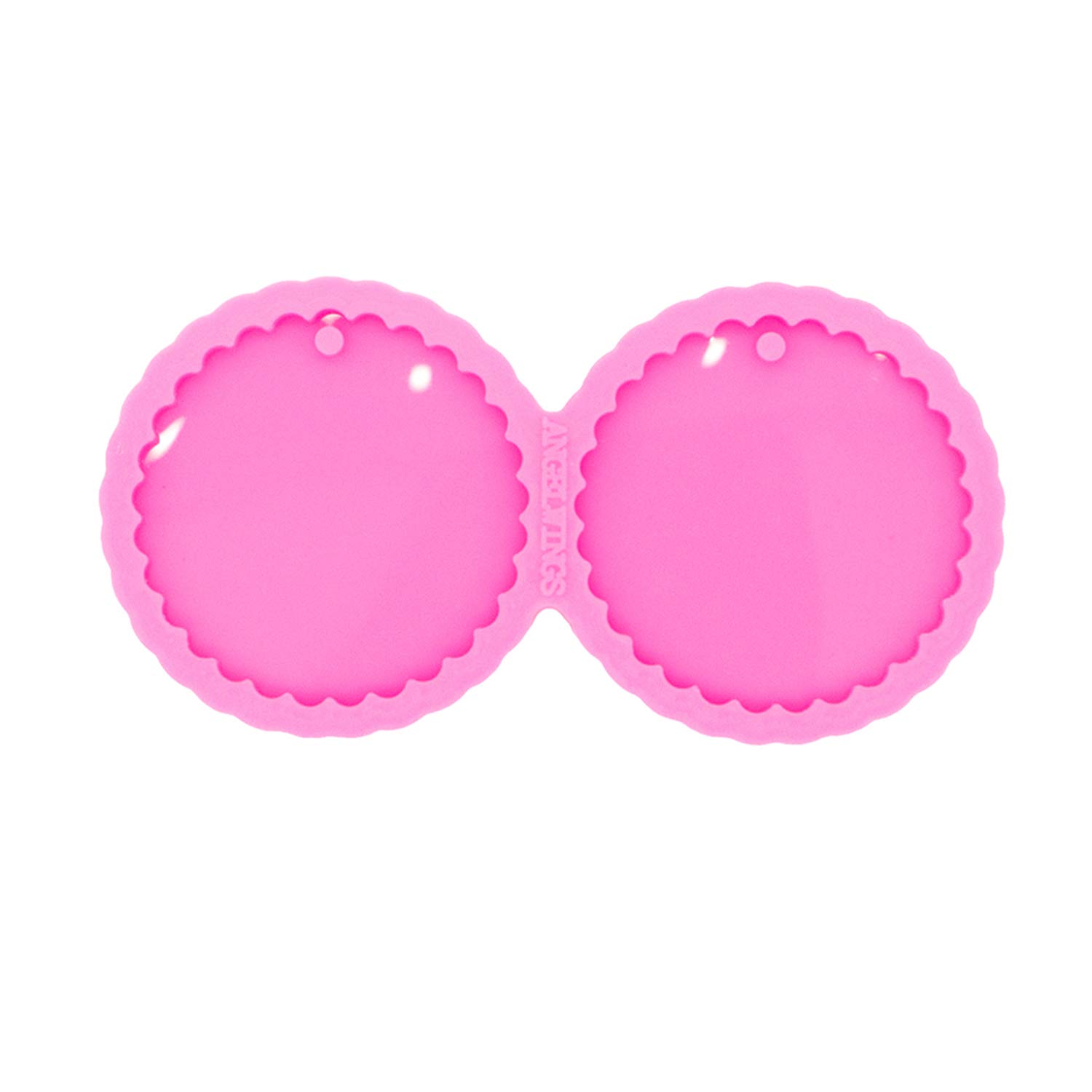 Shiny Glossy Round Wavy Edge Earrings Resin Molds for Jewelry Making - Handmade Epoxy Resin Casting Silicone Molds (Size L) - Perfect for DIY Fashion Jewelry, Pendants & Craft Projects