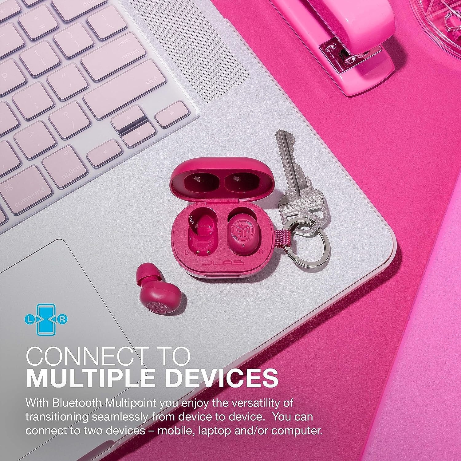 JBuds Mini Color Bundle - Wireless Earbuds with Bluetooth 5.0, IPX5 Waterproof, 24H Playtime - Perfect for Running, Gym, Workout & Travel