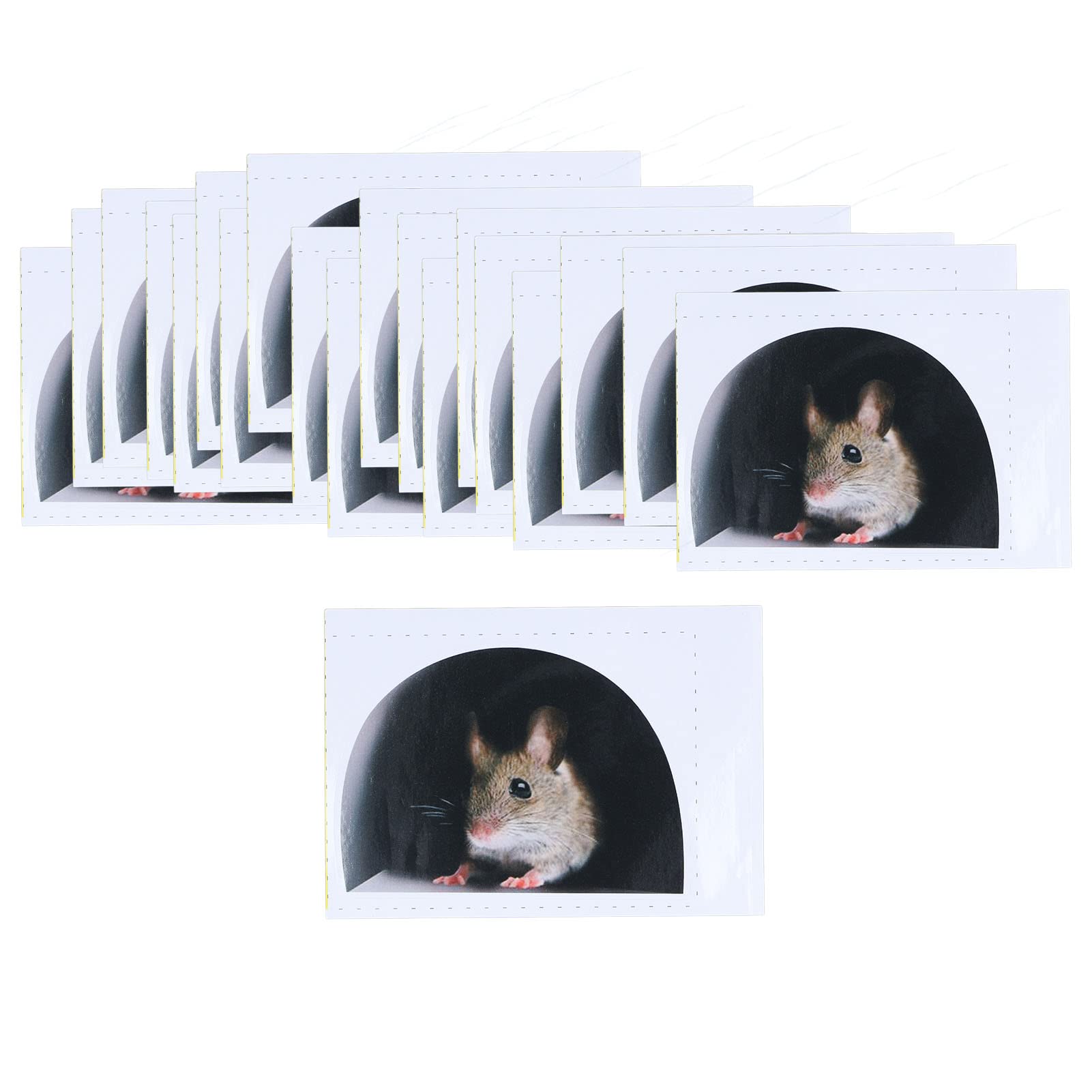 20PCS Cute Cartoon Mouse Hole Wall Stickers - Self-Adhesive Decals for Skirting Boards, Furniture & Kitchen Decor - Fun Home Decoration for Kids Rooms, Playrooms & Themed Parties