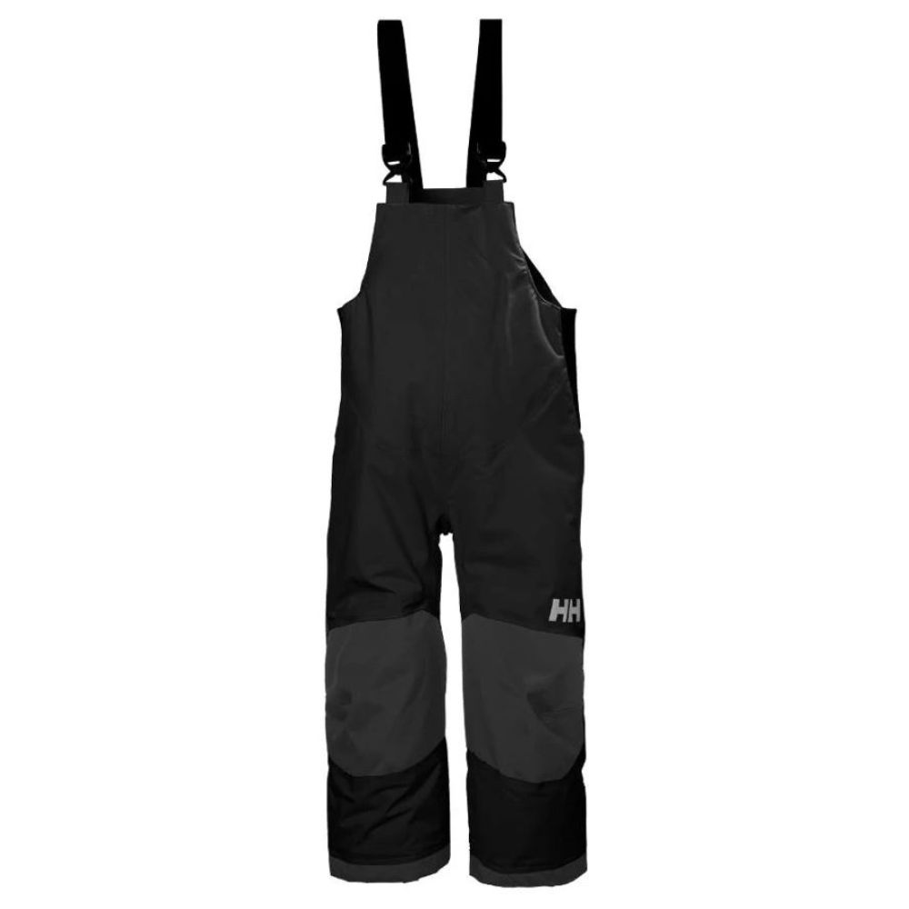 Helly Hansen Kids Rider 2 Insulated Waterproof Bib Ski Pants for Boys & Girls - Black - Warm Winter Snow Pants for Skiing, Snowboarding & Outdoor Play