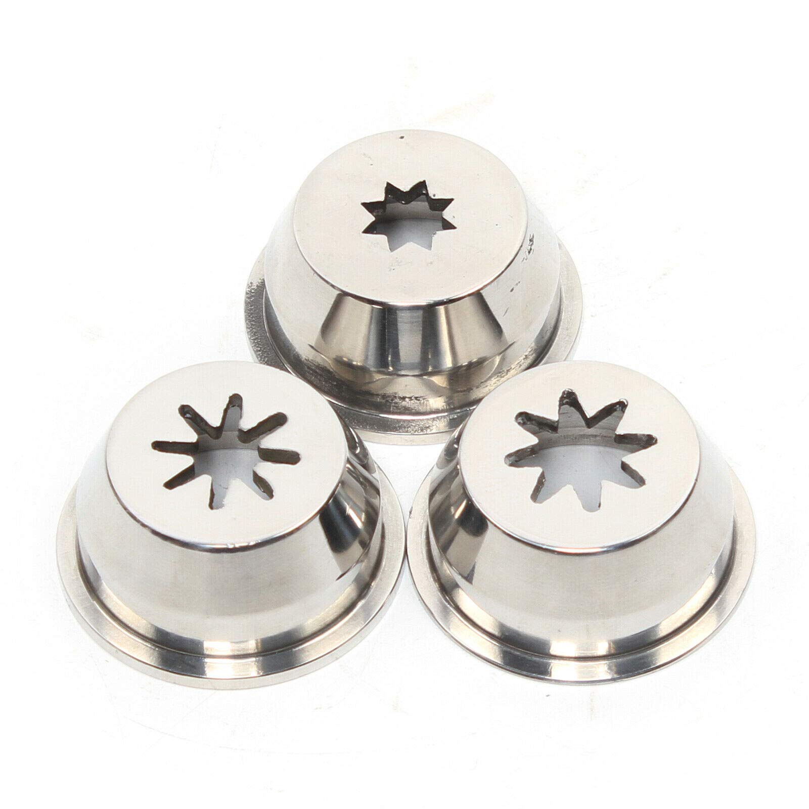 4-Piece Stainless Steel Churro Nozzle Adapters Set - Hollow Churro Maker Attachments for Professional Churro Machines | Perfect for Bakeries, Food Trucks & Home Dessert Making