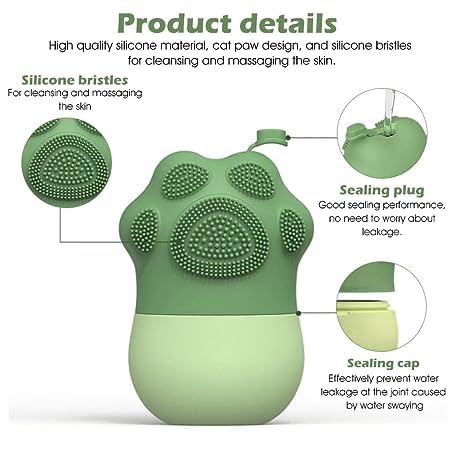 WOODZEN Anti-Leak Silicone Ice Face Roller with Ice Molds for Face Massage & Eye Care | Cooling Skin Therapy for Women | Reduce Puffiness, Soothe Skin & Refresh Eyes - Perfect for Morning Routine & Post-Workout Recovery