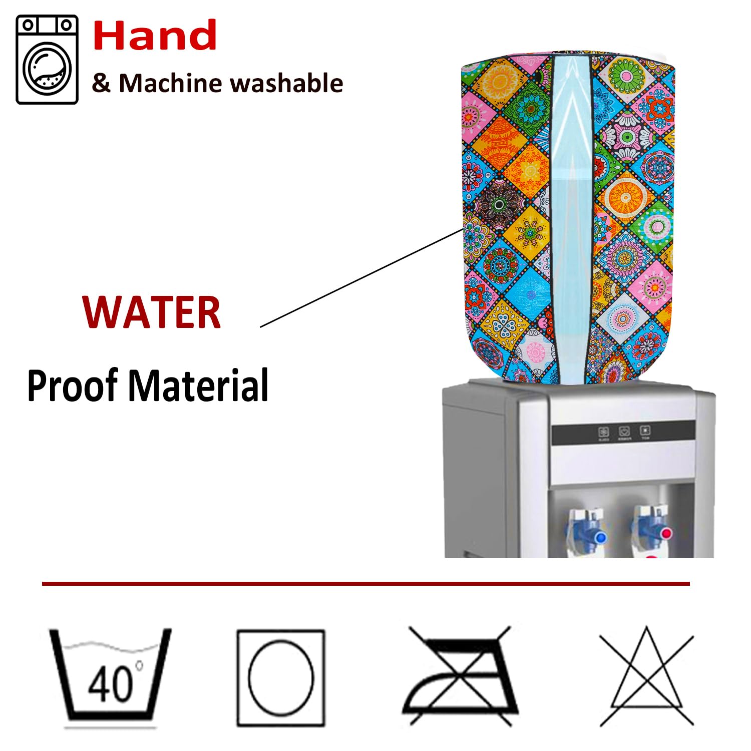KANUSHI Industries® 20L Water Dispenser Bottle Cover with Water Level Indicator - Multi-Color (WD-DIG-B) - Perfect for Home, Office & Outdoor Use