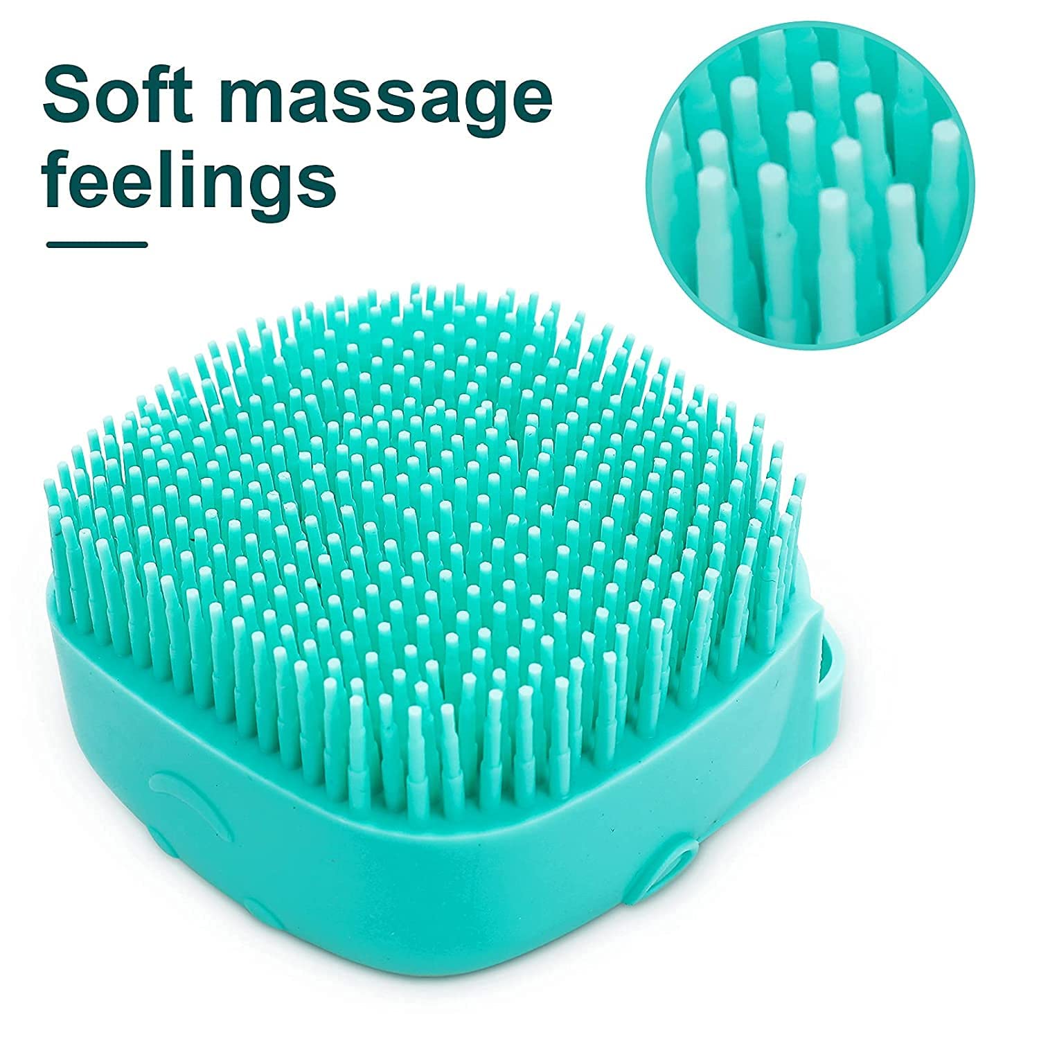 Premium Silicone Body Bath Brush with Shampoo Dispenser - Soft Exfoliating & Massaging Skin Brush for Shower & Bath - Multicolor Bathroom Accessories (Ideal for Sensitive Skin & Spa-Like Experience at Home)