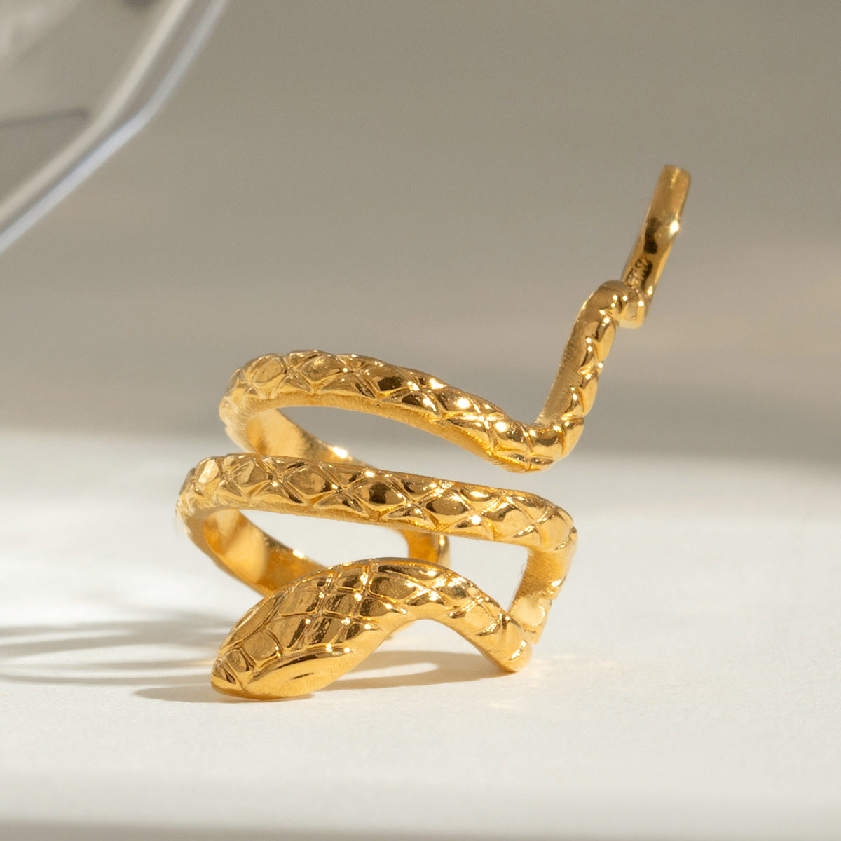 Rose Gold Snake Serpent Climber Earrings Non-Piercing Cuff Ear Cuff Jewelry for Women | HSPJ629 | Perfect for Parties, Weddings & Everyday Fashion Accessories