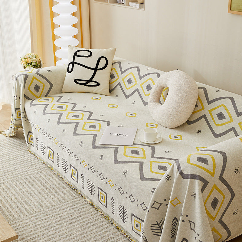 Bohemian Grace Sofa Cover - Stylish & Durable Stretchable Couch Slipcover for Living Room, Perfect for Home Decor, Pet Protection, and Furniture Refresh