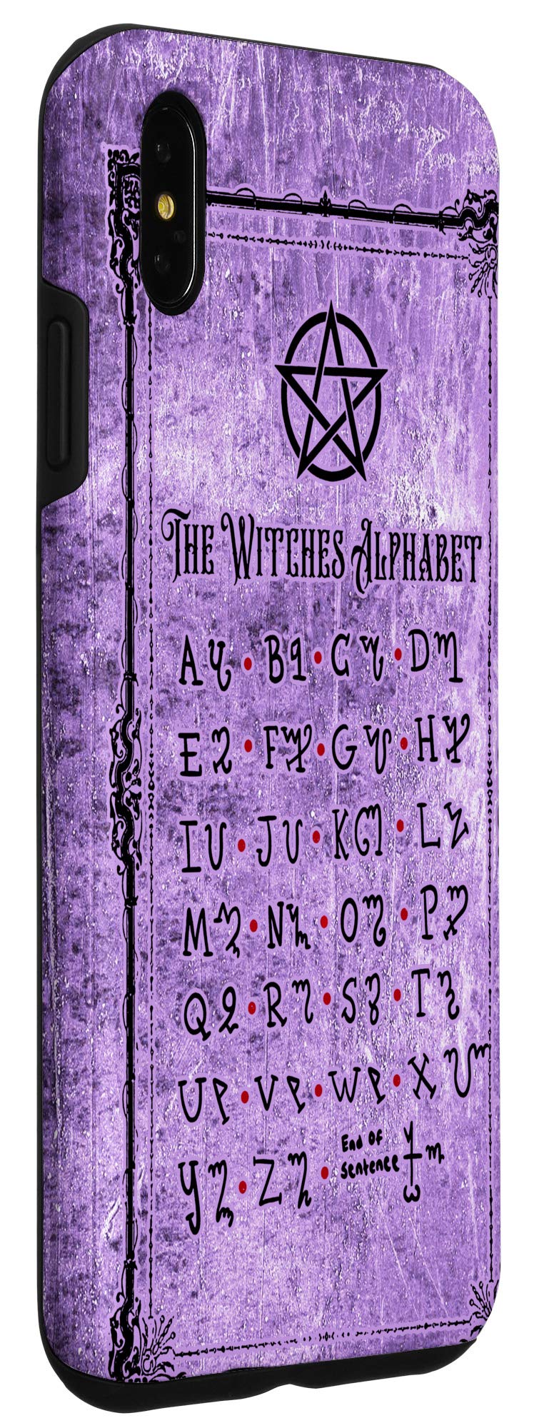 iPhone XS Max The Witches Alphabet Phone Case - Protective Cover for iPhone XS Max with Witchy Design - Perfect for Halloween, Cosplay & Witchcraft Enthusiasts