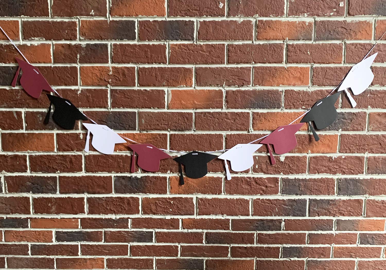 2025 Graduation Party Decorations - Maroon & Black Graduation Banner, Garlands, Hat Decor (4-Piece Set) | FSU Graduation Decor | Perfect for Graduation Ceremonies, Parties & Photo Backdrops