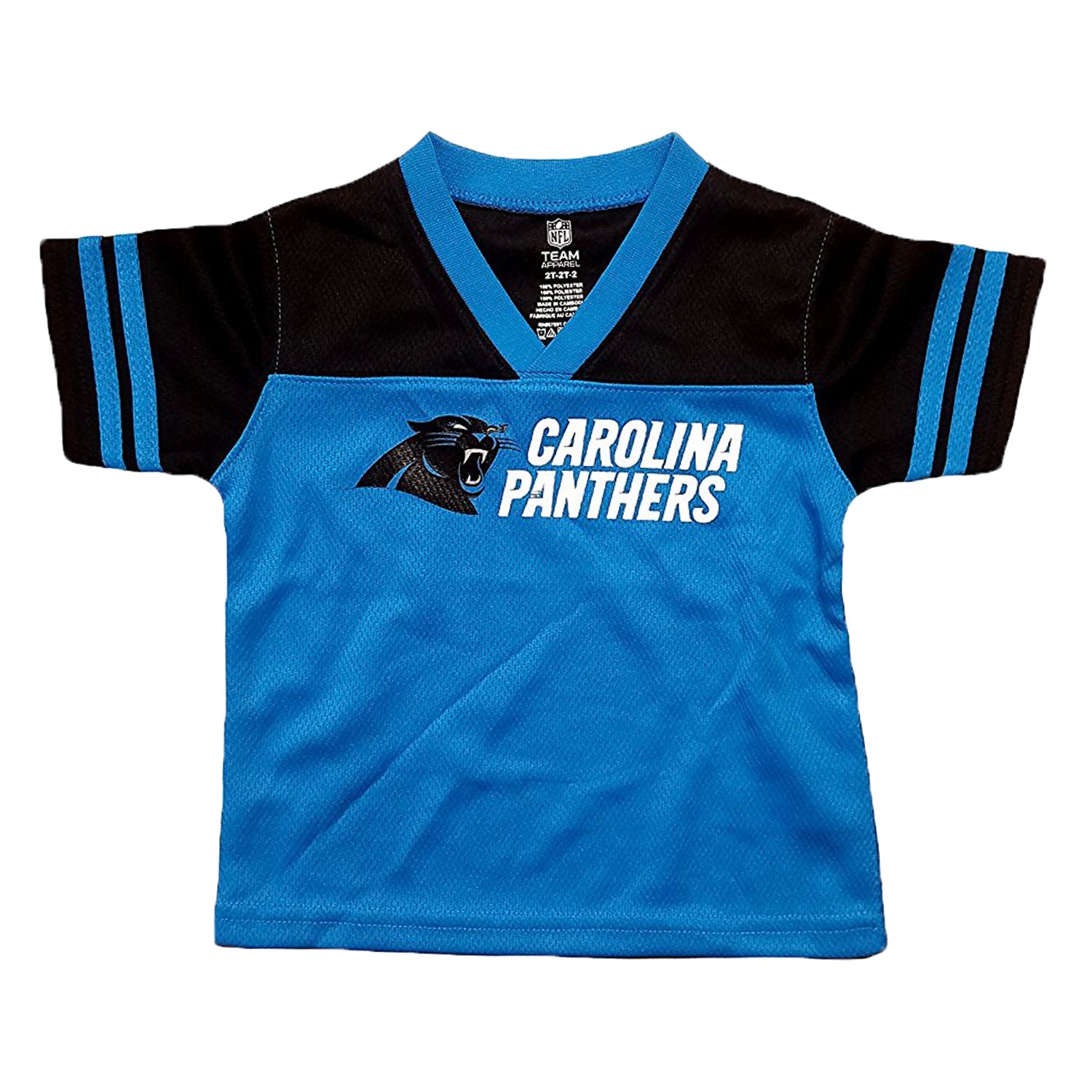 Carolina Panthers Blue Youth V-Neck T-Shirt - Official NFL Team Apparel for Kids - Perfect for Game Day, School & Fan Events