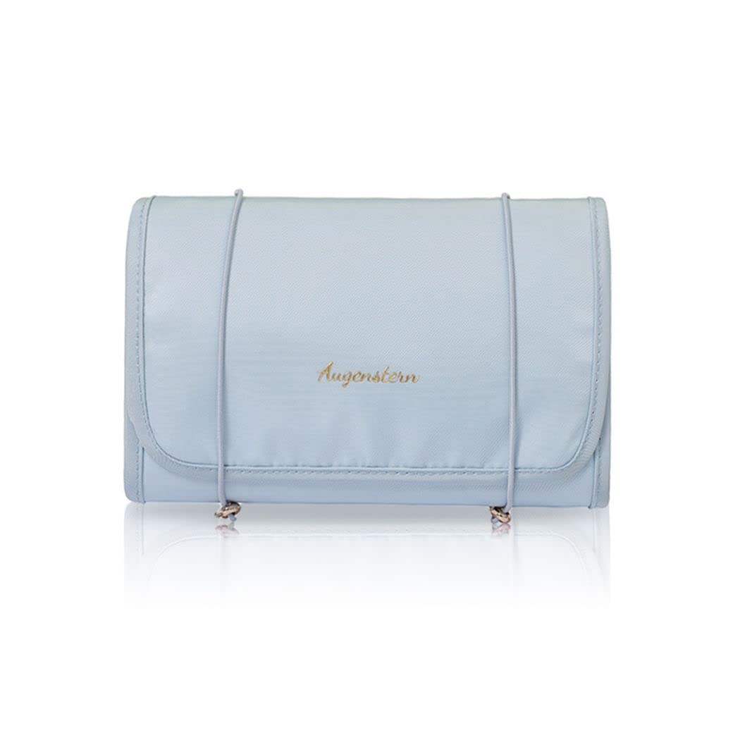 4-in-1 Foldable Waterproof Hanging Toiletry Bag - Travel Cosmetic Organizer for Makeup Brushes & Bathroom Essentials - Easy Clean Portable Storage (Blue) - Perfect for Camping, Gym & Business Trips