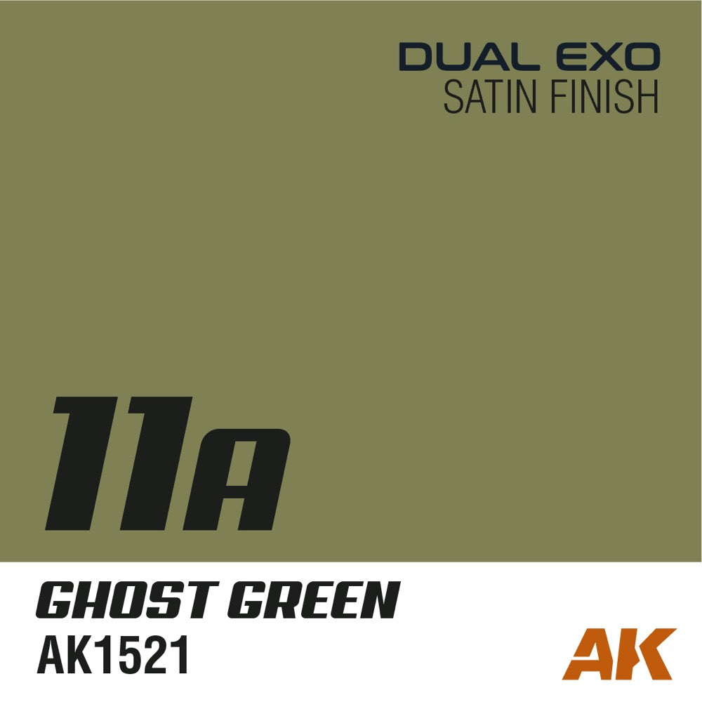 AK Interactive AK1521 Dual Exo Sc-Fi 11A Ghost Green Acrylic Paint - 60ml Bottle for Miniature Models, Warhammer, and Sci-Fi Dioramas - Perfect for Airbrush and Hand Painting