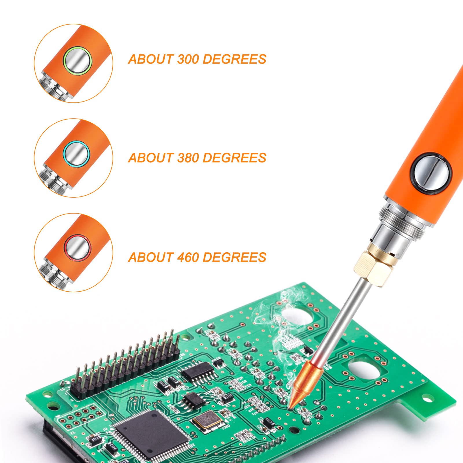 Wireless Soldering Iron Kit with Adjustable Temperature - USB Rechargeable Cordless Soldering Pen with Stand - Portable Electric Soldering Tool for DIY Electronics, Jewelry Making & Home Repairs