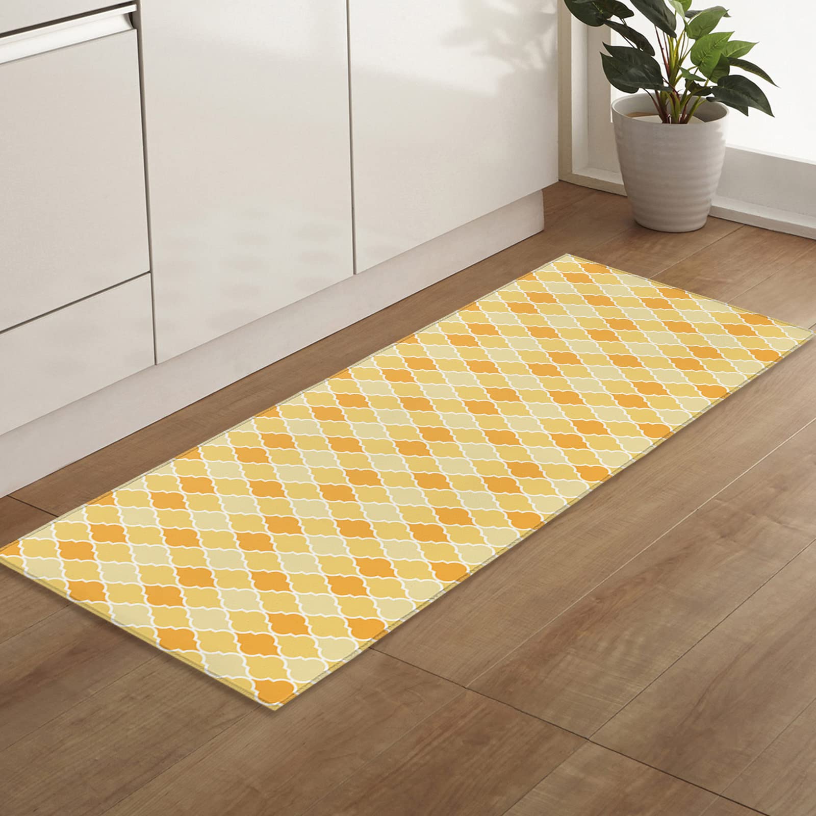 Non-Slip Geometric Moroccan Runner Rug - 18