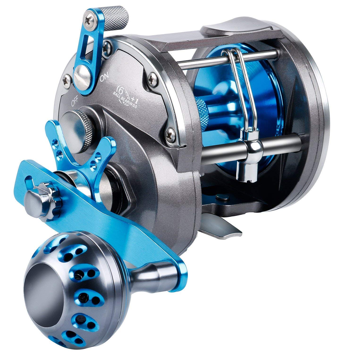 Saltwater Trolling Reel with Level Wind & Smooth Drag System - Heavy Duty Boat Fishing Reel for Ocean, Sea Bass, Grouper, Salmon - Perfect for Deep Sea Fishing & Offshore Angling Adventures