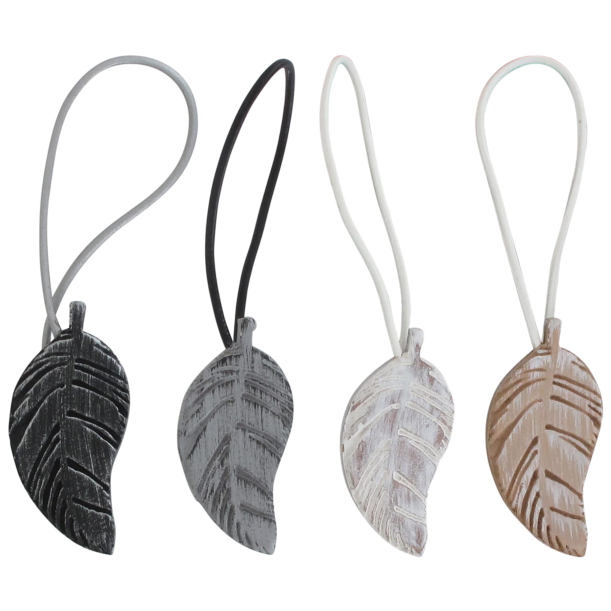 Magnetic Wooden Leaf Tieback - Sonora Small Size for Curtains & Drapes - Rustic Home Decor for Living Room & Bedroom Windows