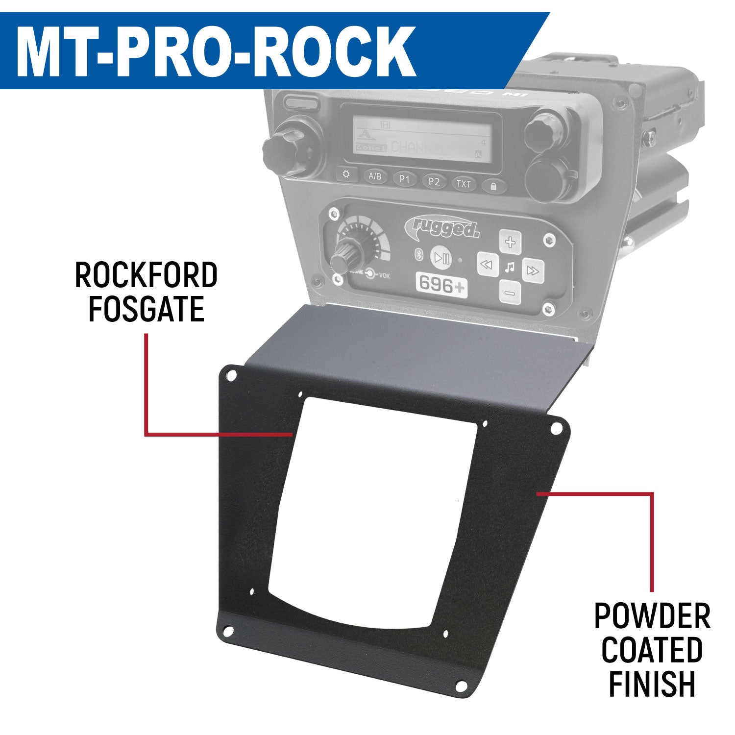 Polaris RZR PRO XP, Turbo R & PRO R Lower Accessory Panel - Dash Mount for Radio & Intercom | Off-Road UTV Accessories for Enhanced Communication & Convenience