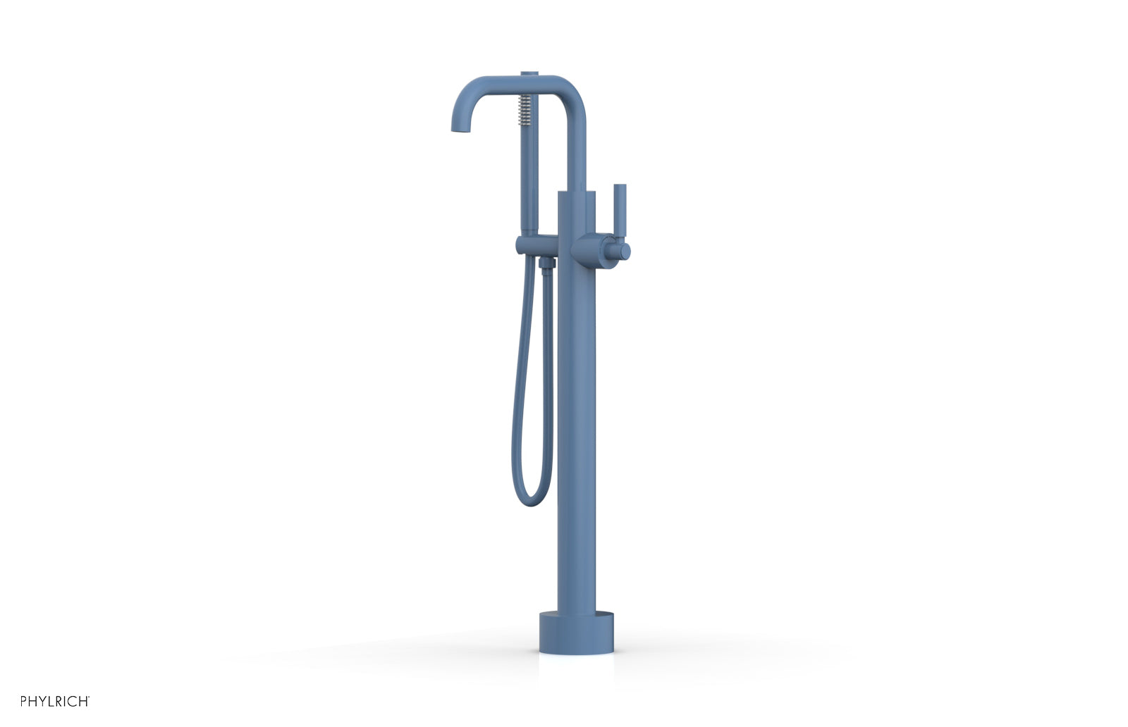 BASIC Low Floor Mount Tub Filler with Lever Handle and Hand Shower D130 45 03 - Perfect for Modern Bathroom Renovations and Spa-Like Shower Experiences