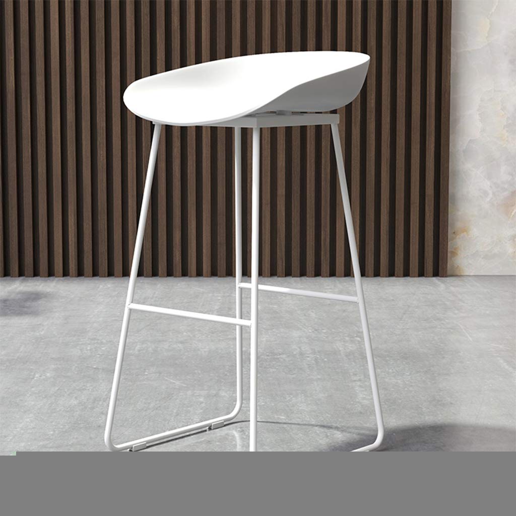 Wrought Iron Bar Stool with PP Seat - Pub Height Adjustable Stool, Durable & Comfortable for Breakfast Bars, Kitchen Islands & Home Decor