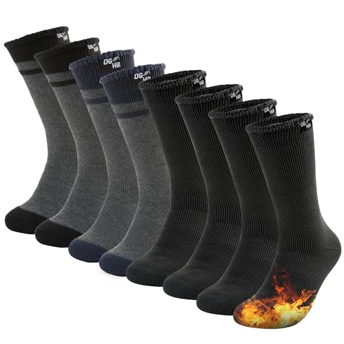 Gray Blue Stripe/Black, 4 Pairs