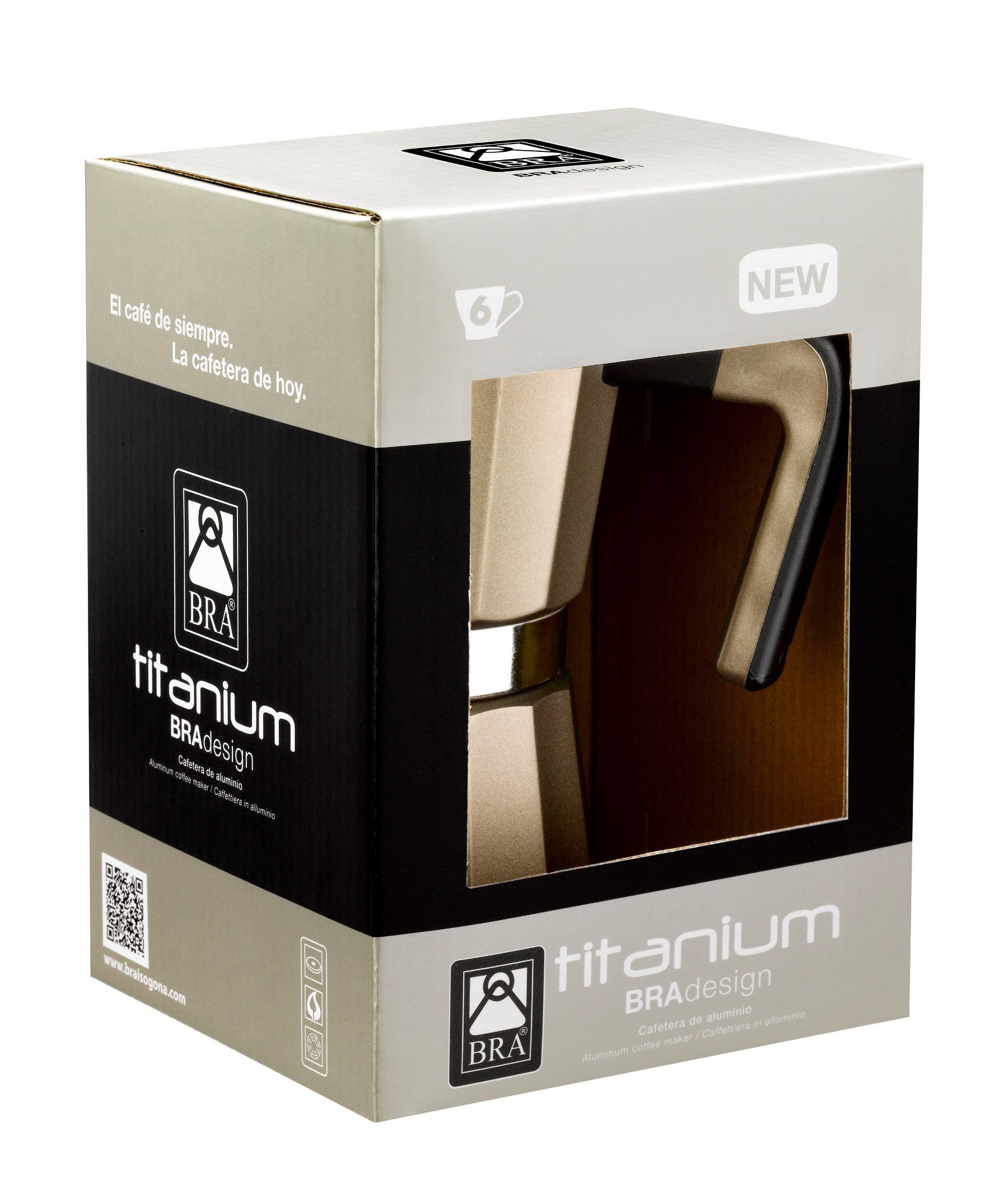 Premium Braisogona Titanium Aluminum 1 Cup Coffee Maker - Portable Single Serve Drip Coffee Brewer for Camping, Office & Travel