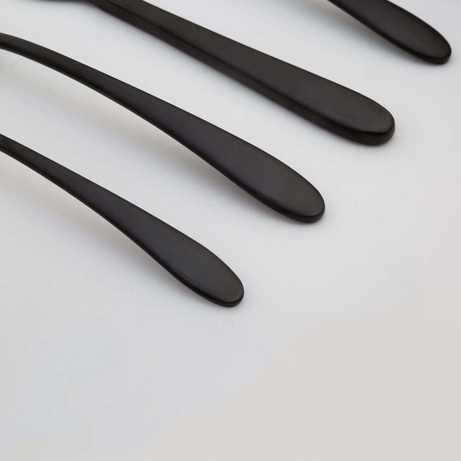 Poet Black Satin 20-Piece Flatware Set - Elegant Stainless Steel Cutlery Set for Dining, Kitchen, and Entertaining - Perfect for Dinner Parties, Weddings, and Everyday Use