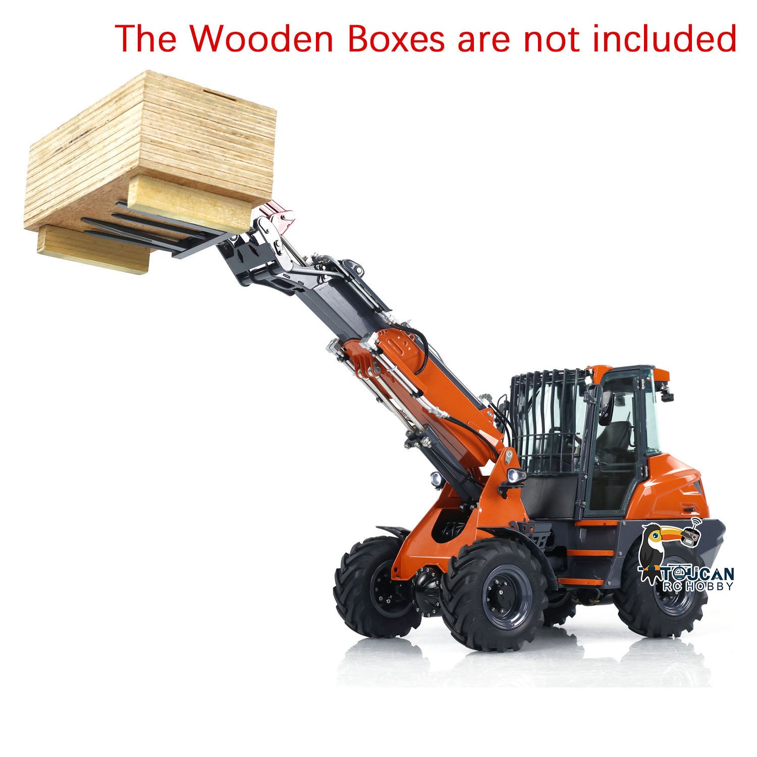 1/14 Scale LESU AT1050 4X4 Hydraulic RC Forklift Truck with Telescopic Arm - Painted & Assembled Model with ST8 Radio System - Perfect for Construction Site Simulation & Indoor RC Vehicle Play