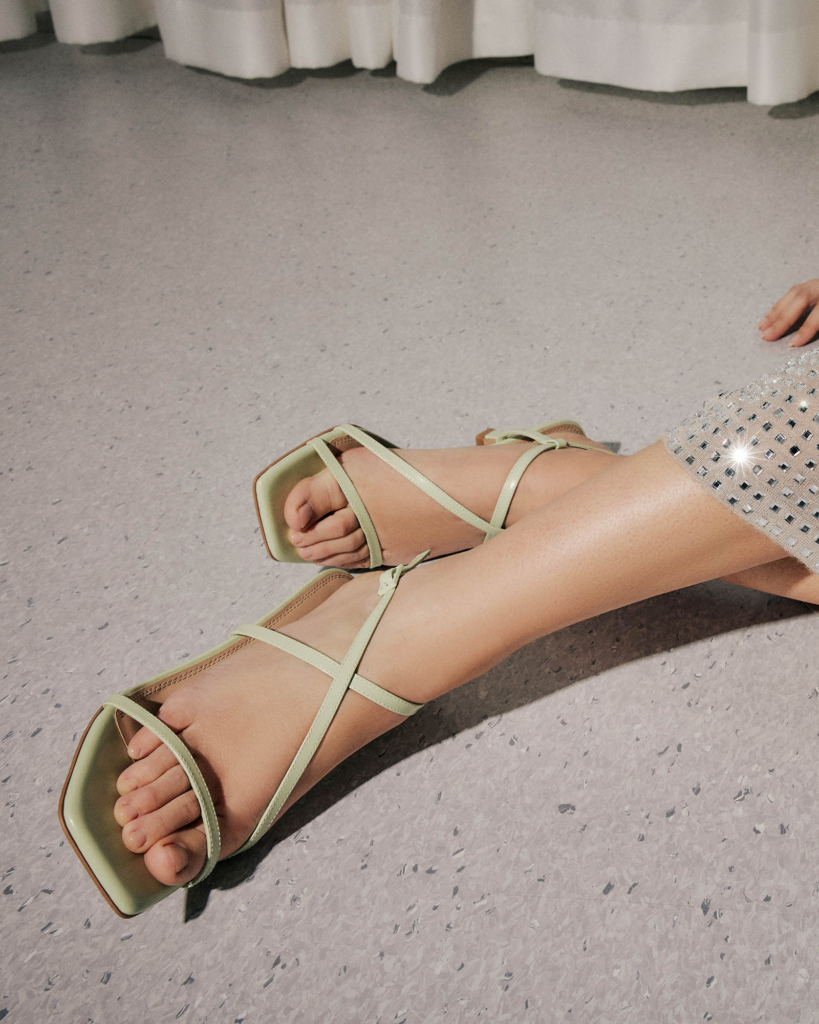 JOCKEY Women's High Heel Sandals - Honeydew Green Leather Strappy Heels for Summer, Beach, and Party Wear | Comfortable & Stylish Dress Shoes