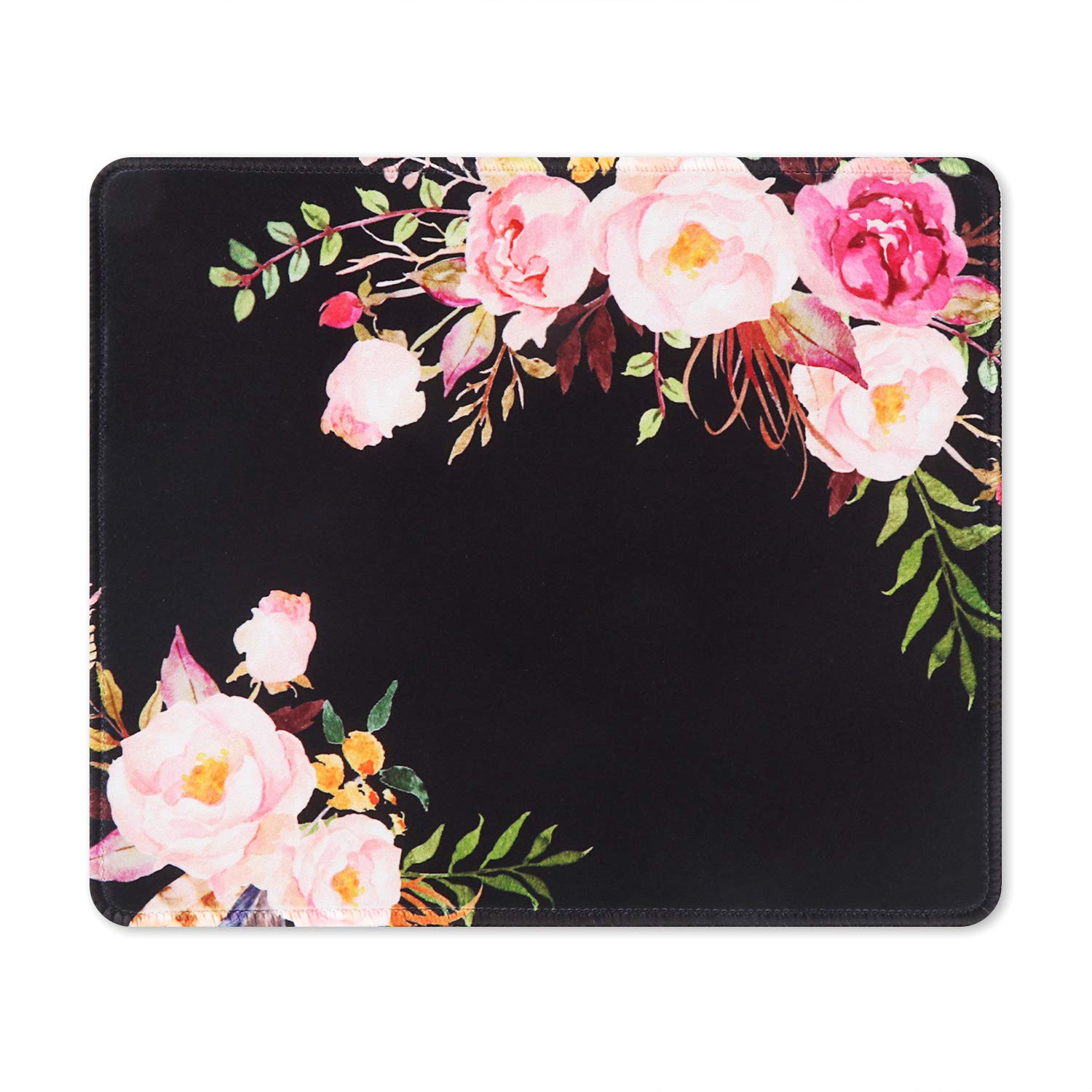 Premium Non-Slip Mouse Pad with Stitched Edges - Waterproof Lycra Cloth Surface & Rubber Base - 10.4