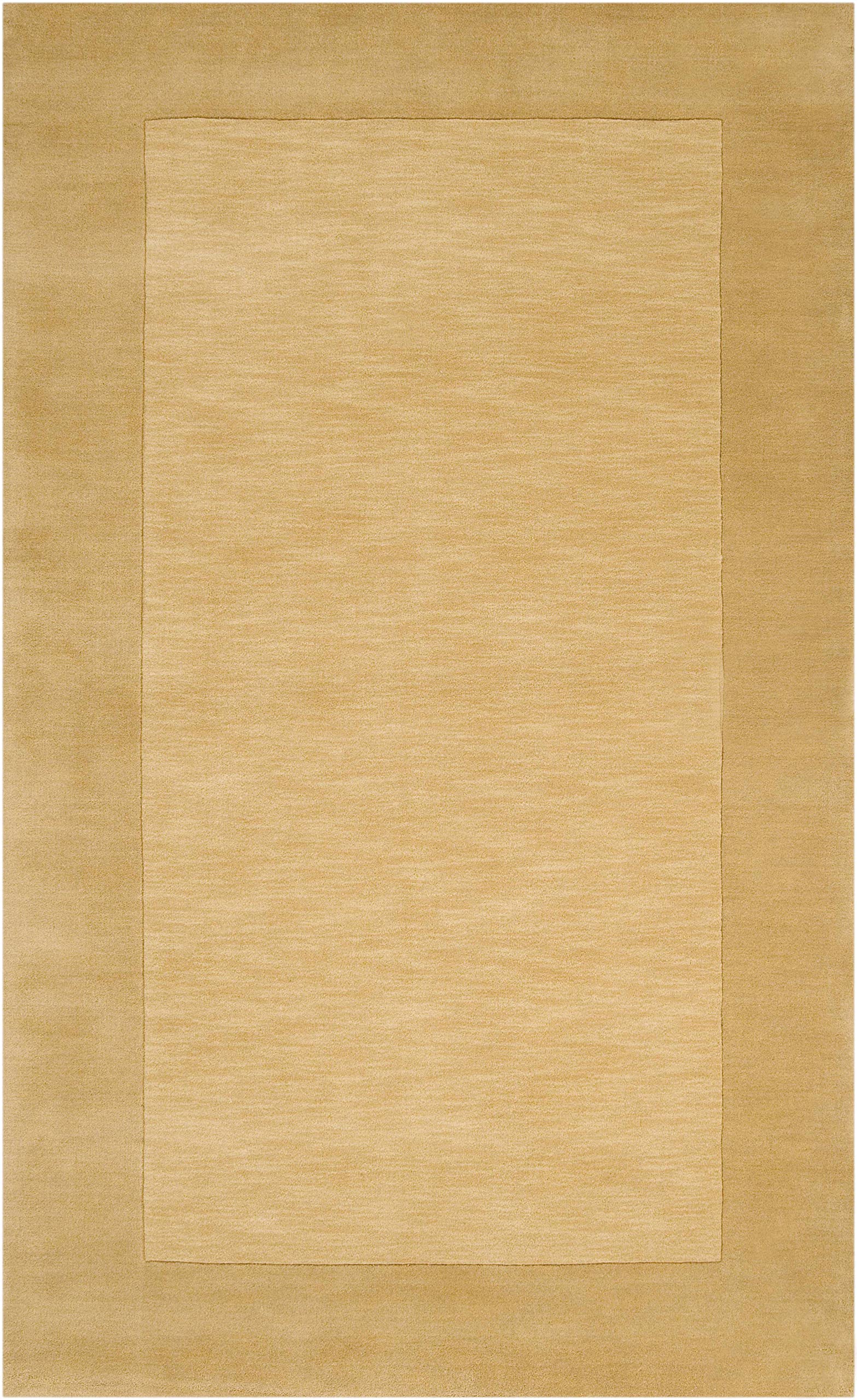 Hauteloom Hampden Wool Area Rug - 8' x 11' Brown Solid & Border Design - Soft & Durable for Living Room, Bedroom, Office - Perfect for Home Decor & Cozy Spaces