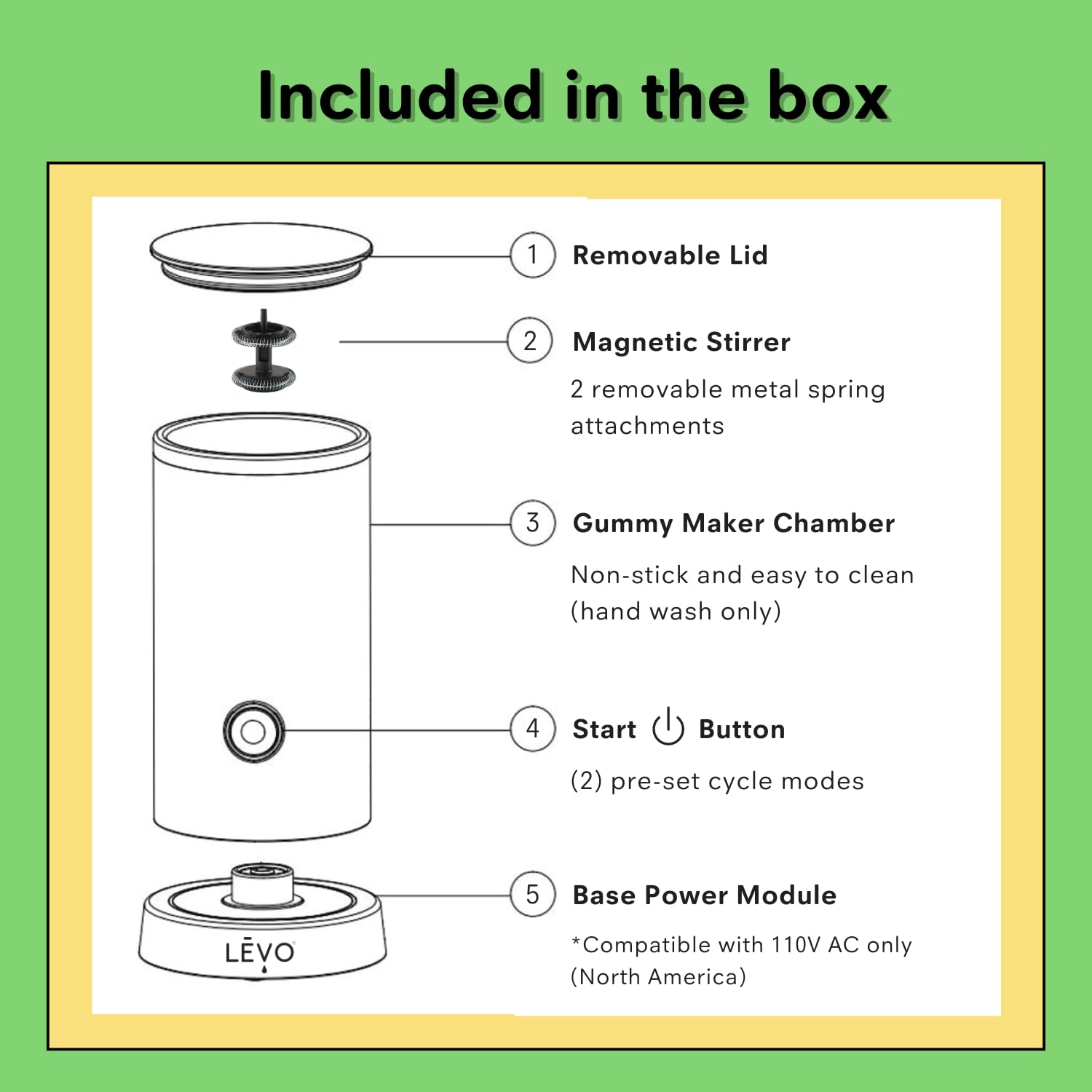 LĒVO Gummy Candy Maker Machine - Hands-Free Infused Edible Mixer for DIY Herb Gummies - Make Potent THC & CBD Gummy Candies at Home - Perfect for Homemade Edibles, Parties & Gift Giving