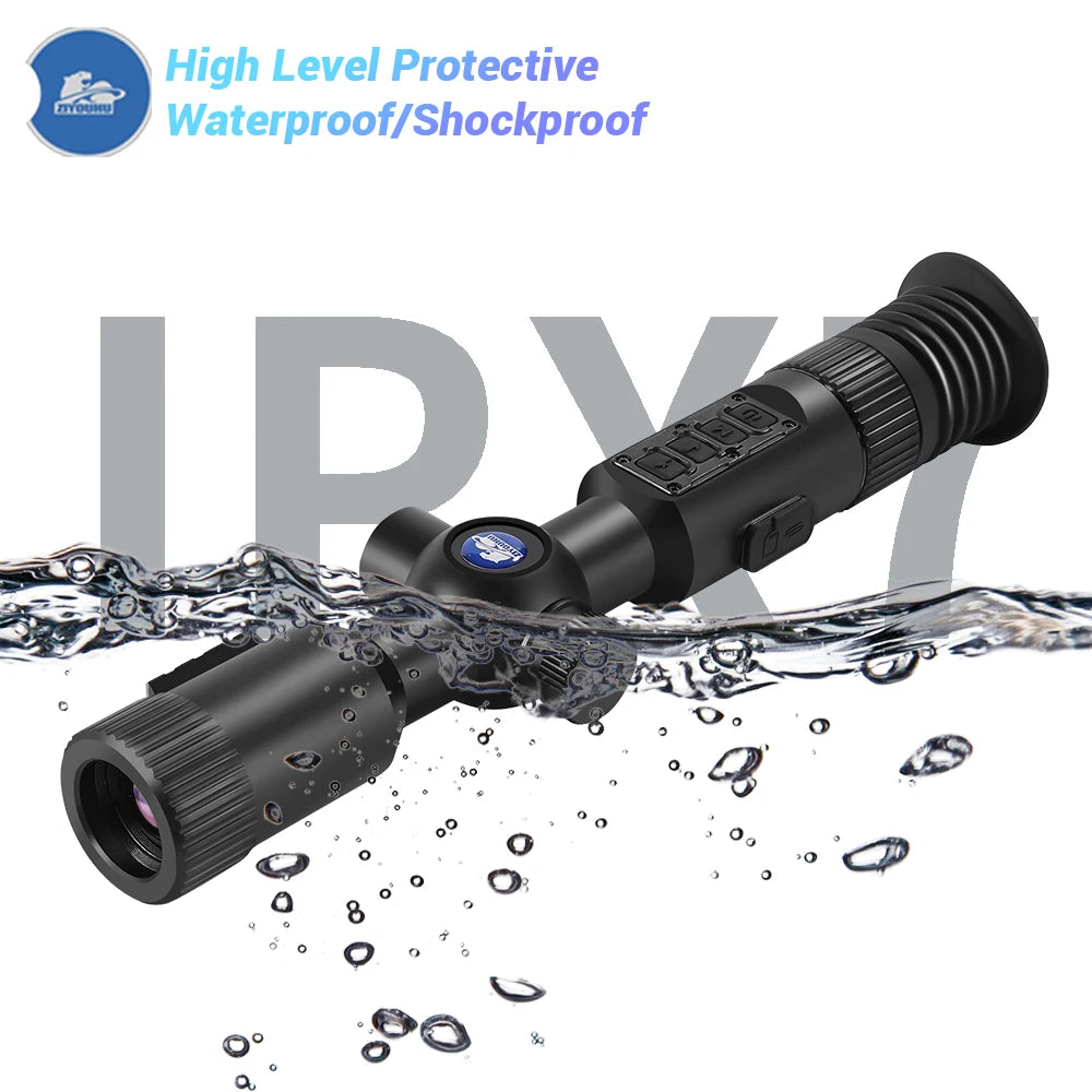 ZIYOUHU XT30 384x288 Thermal Imaging Scope - High Resolution Hunting Sight with BDC Reticle, 6 Pseudo Color Modes for Hotspot Tracking - Perfect for Night Hunting, Wildlife Observation & Security Surveillance