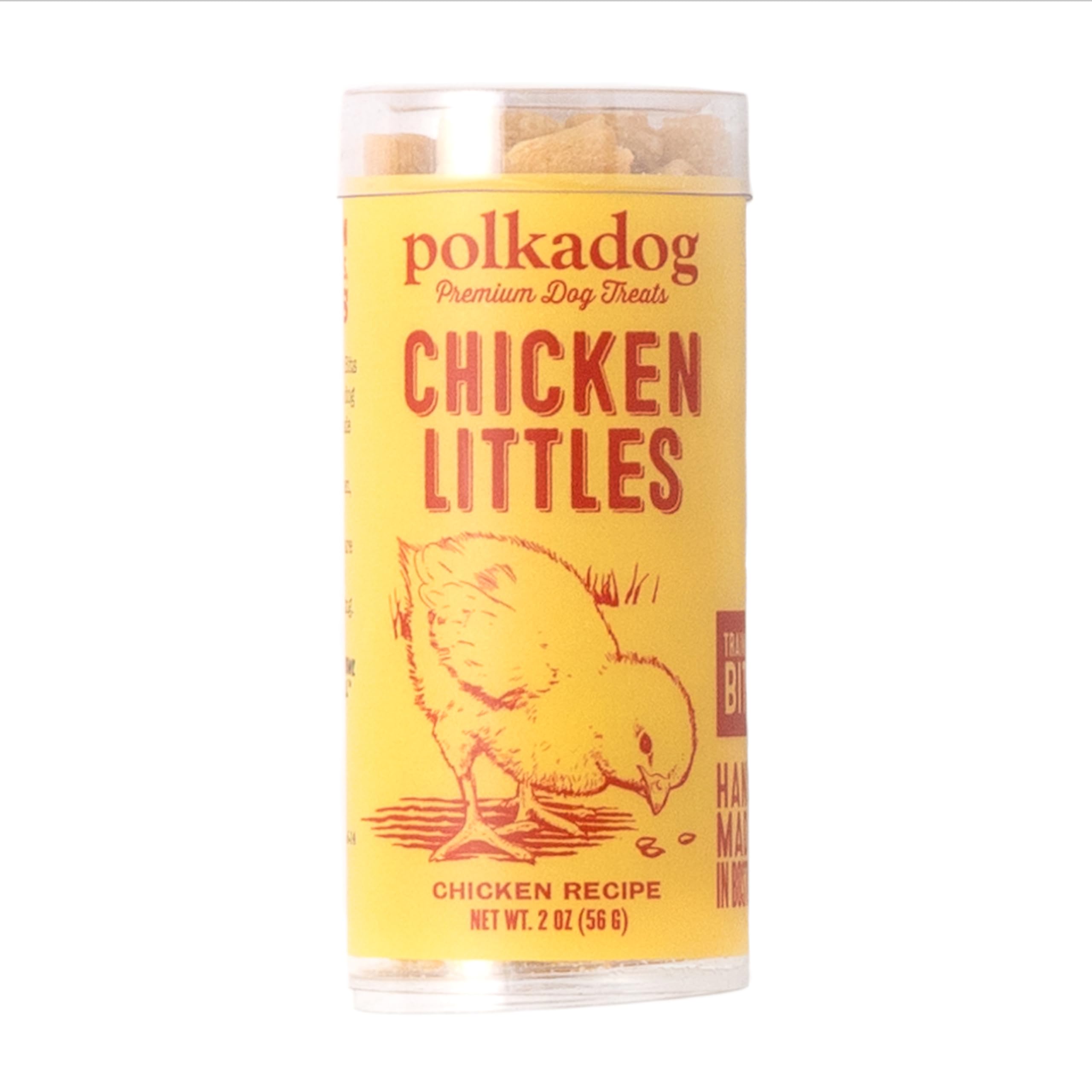 Polkadog Chicken Littles All-Natural Dog & Cat Treats - Grain-Free Puppy & Kitten Snacks with Real Chicken - 2 oz Bag | Perfect for Training Rewards, Travel Treats & Daily Pet Nutrition