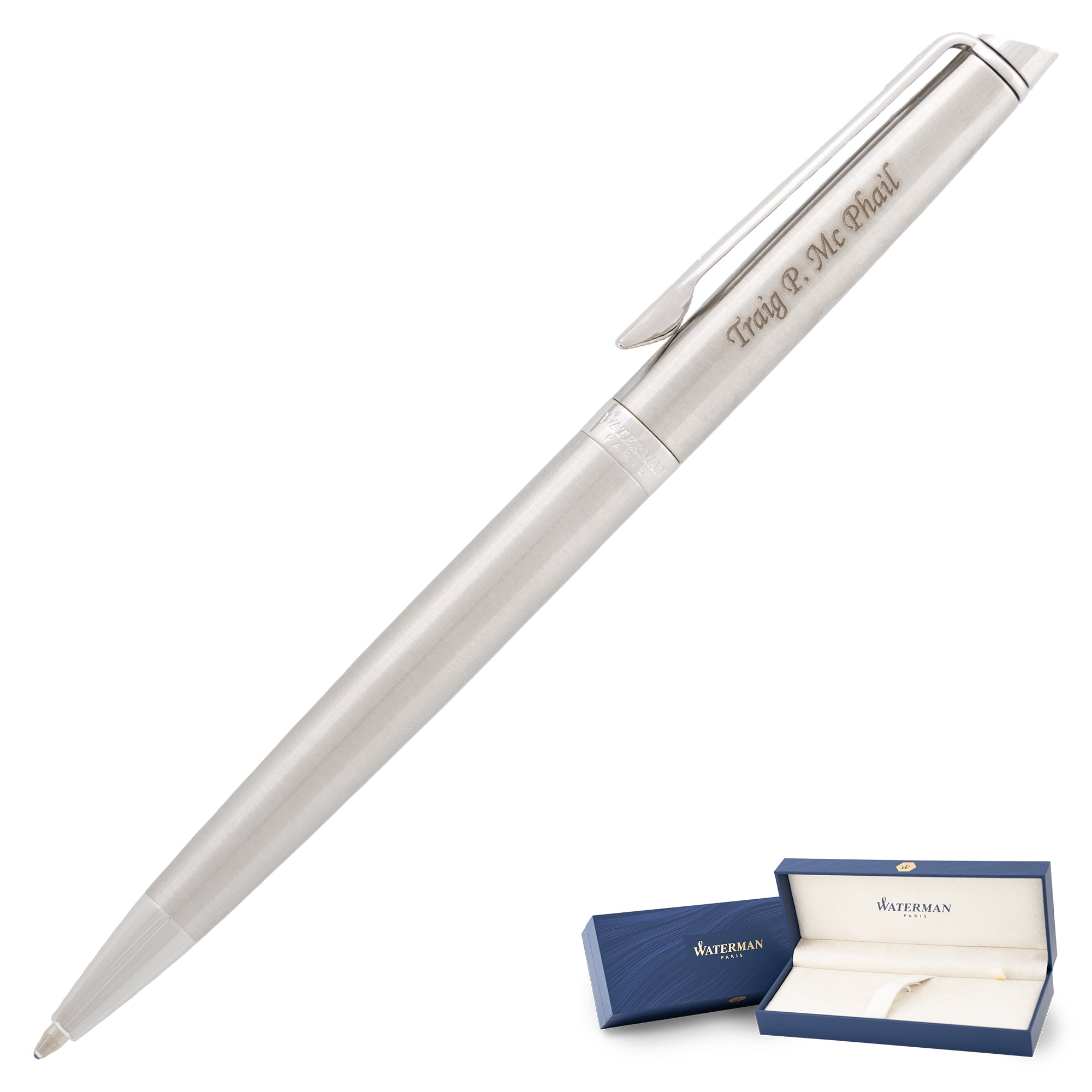 Waterman Hemisphere Stainless Steel Ballpoint Pen - Premium Writing Instrument for Business, Gifts & Everyday Use