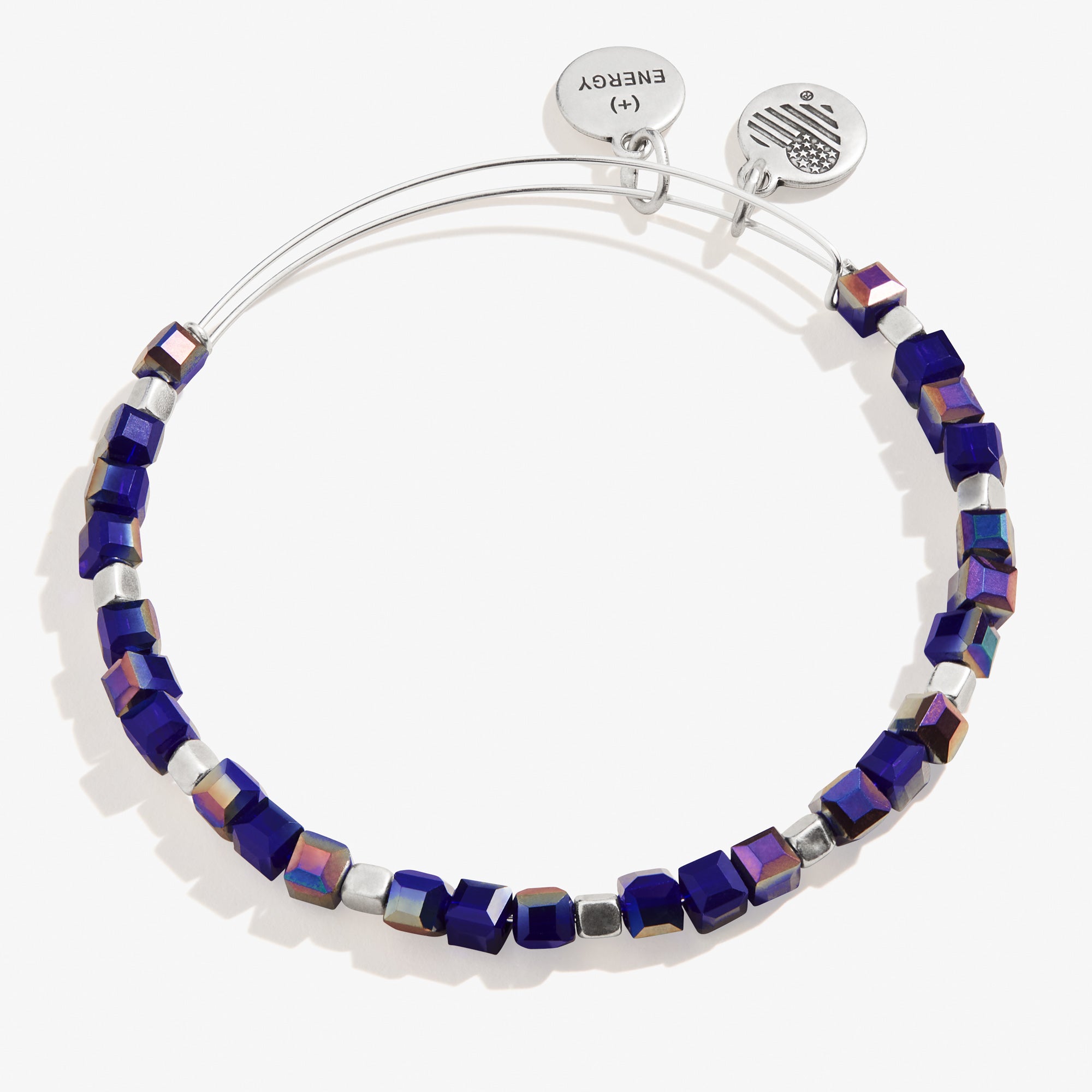 Royal Blue Beaded Bangle Bracelet for Women - Elegant Handmade Jewelry for Parties, Weddings & Special Occasions